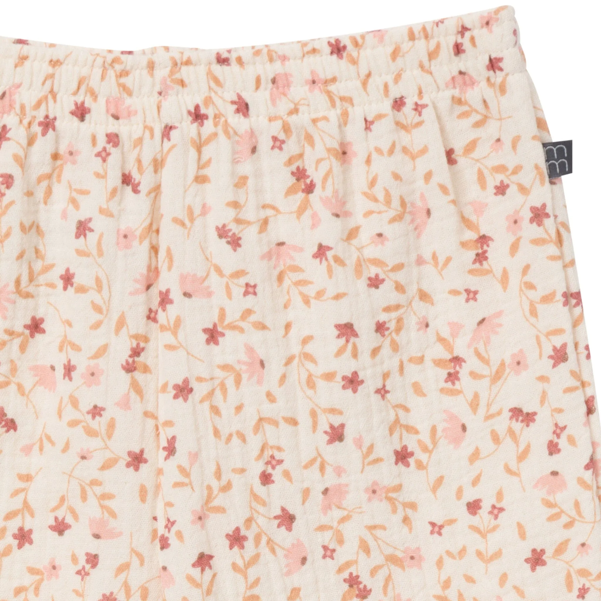 2-Piece Infant & Toddler Girls Beige Vine Floral Cropped Pants Set Gerber Childrenswea
