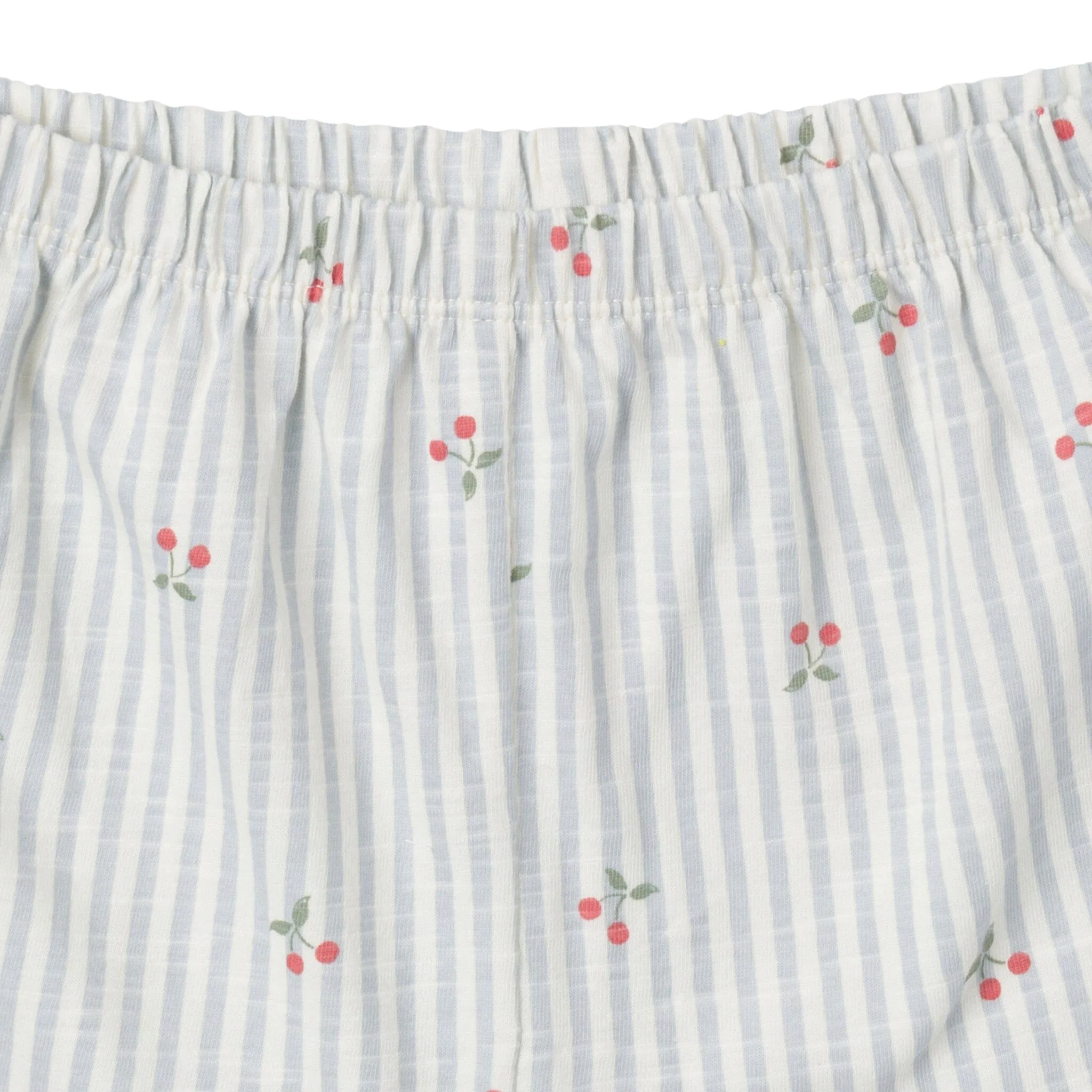 2-Piece Infant & Toddler Girls Cherry Stripes Ruffle Top and Shorts Set Gerber Childrenswea