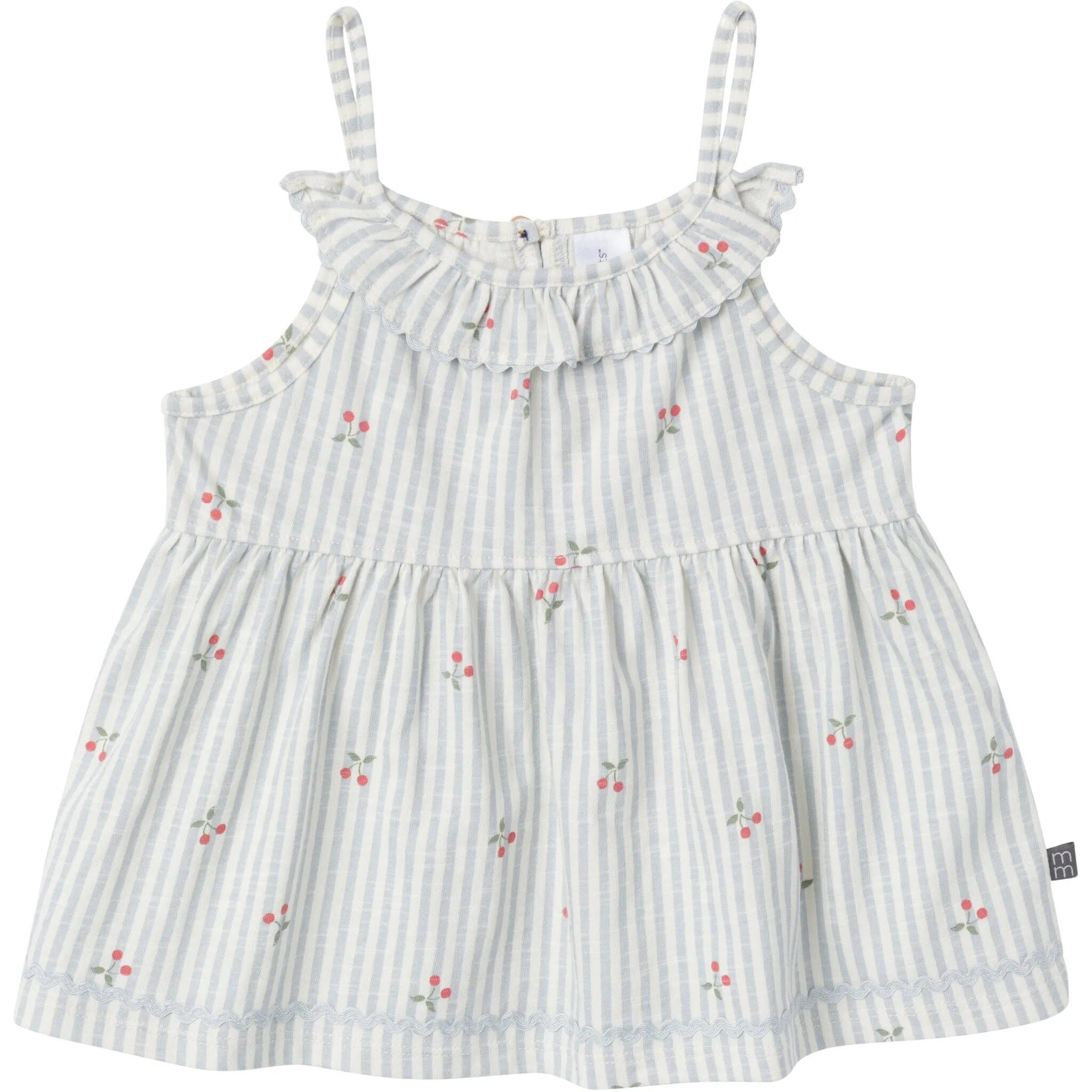 2-Piece Infant & Toddler Girls Cherry Stripes Ruffle Top and Shorts Set Gerber Childrenswea