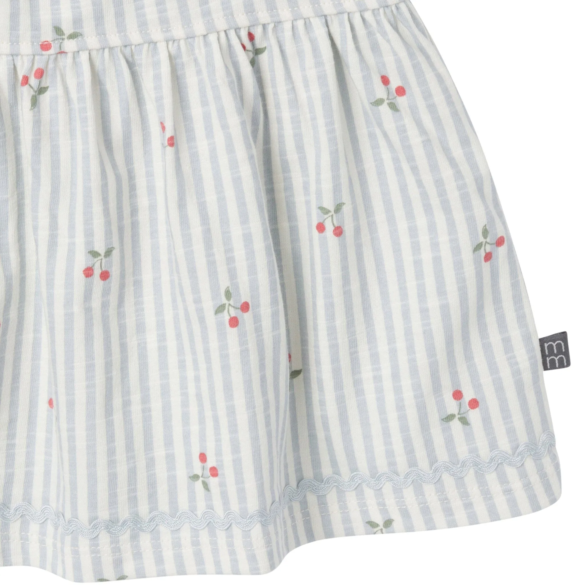 2-Piece Infant & Toddler Girls Cherry Stripes Ruffle Top and Shorts Set Gerber Childrenswea