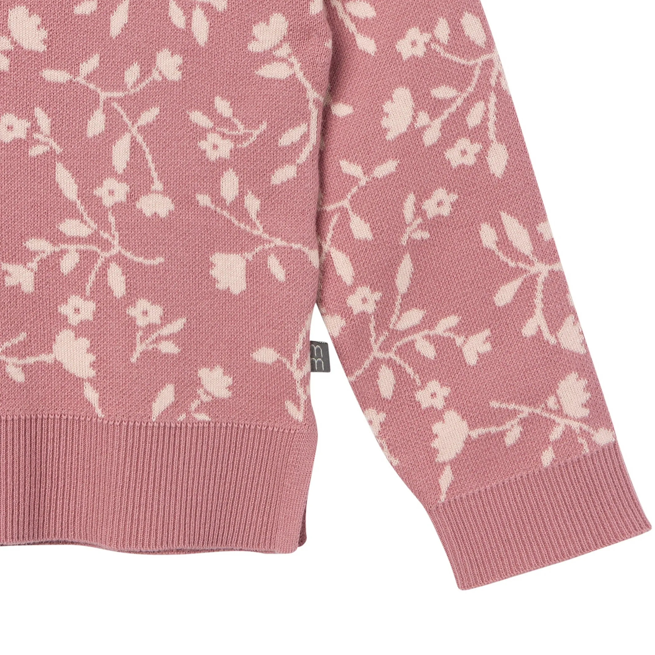 2-Piece Infant & Toddler Girls Dark Rose Branches Jacquard Sweater Set Gerber Childrenswea