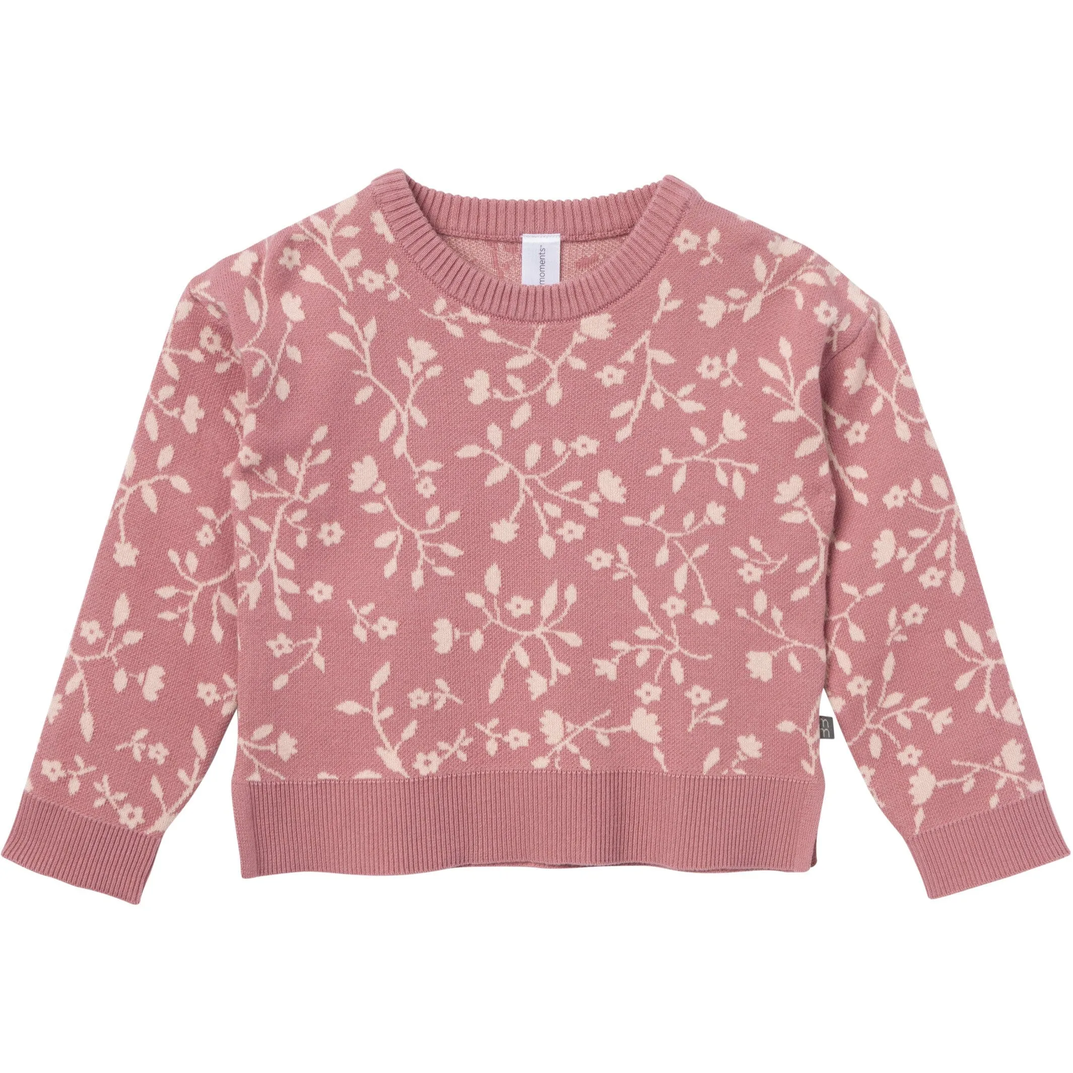 2-Piece Infant & Toddler Girls Dark Rose Branches Jacquard Sweater Set Gerber Childrenswea