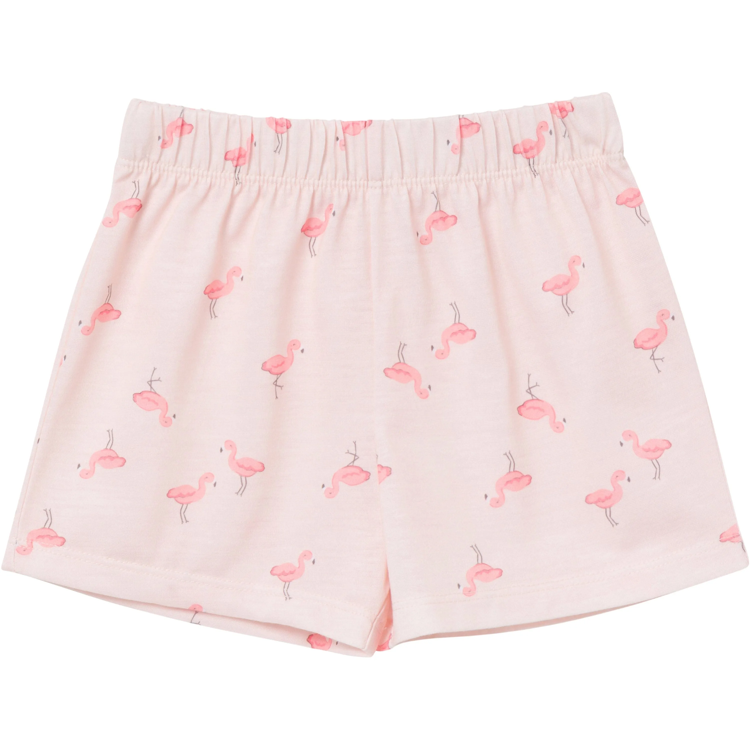 2-Piece Infant & Toddler Girls Flamingoes Button Up Pajama Shorts Set Gerber Childrenswea