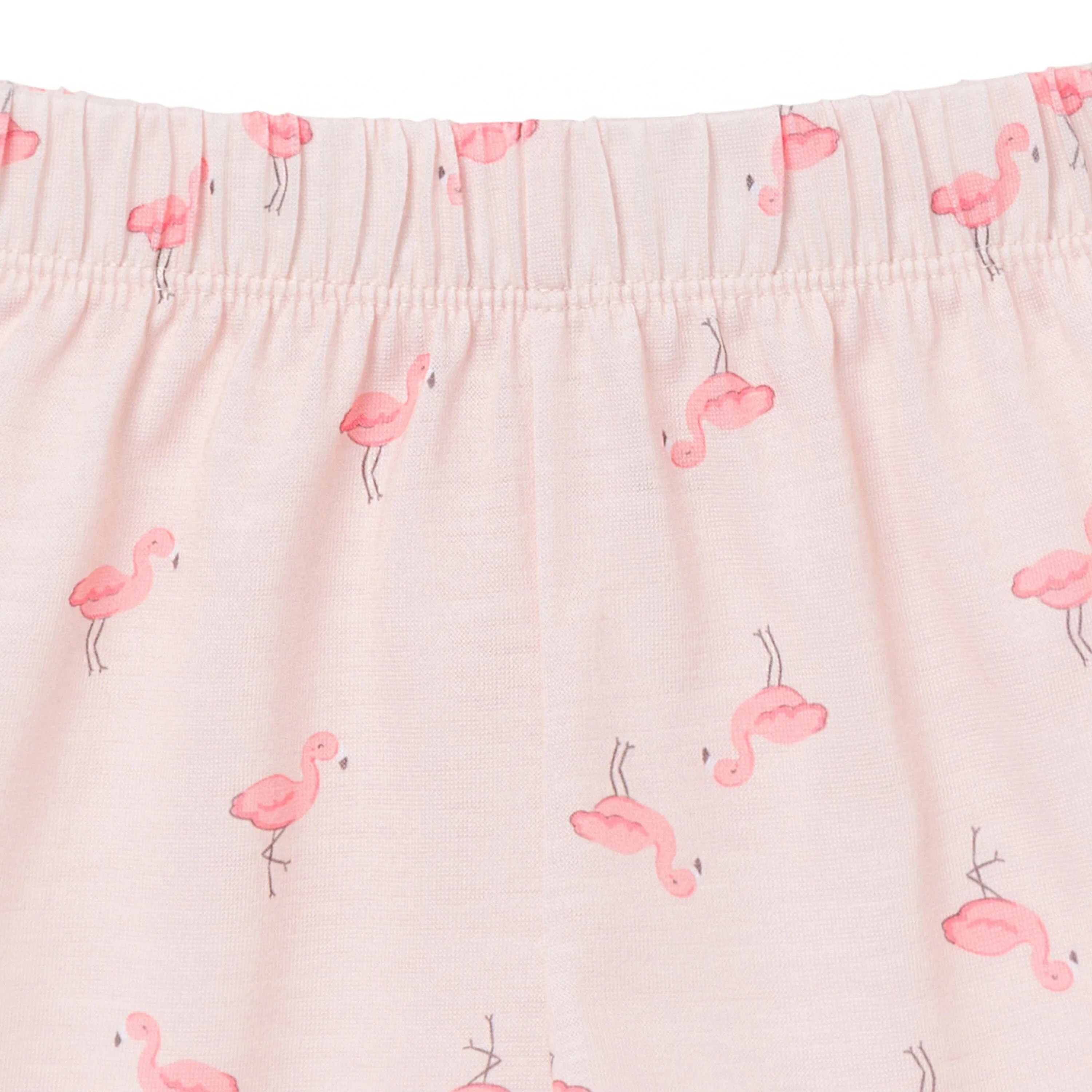 2-Piece Infant & Toddler Girls Flamingoes Button Up Pajama Shorts Set Gerber Childrenswea