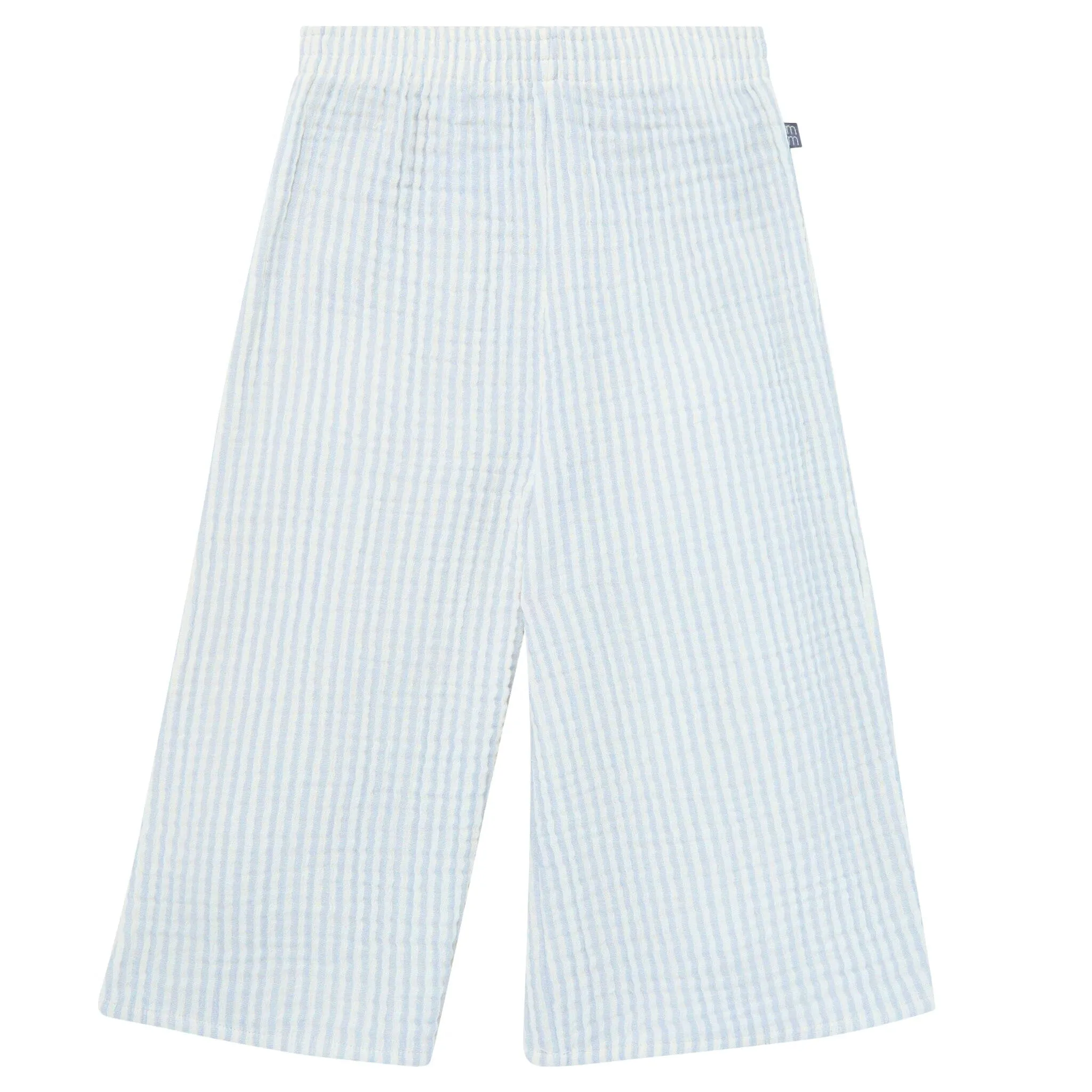 2-Piece Infant & Toddler Girls Light Blue Stripe Cropped Pants Set Gerber Childrenswea
