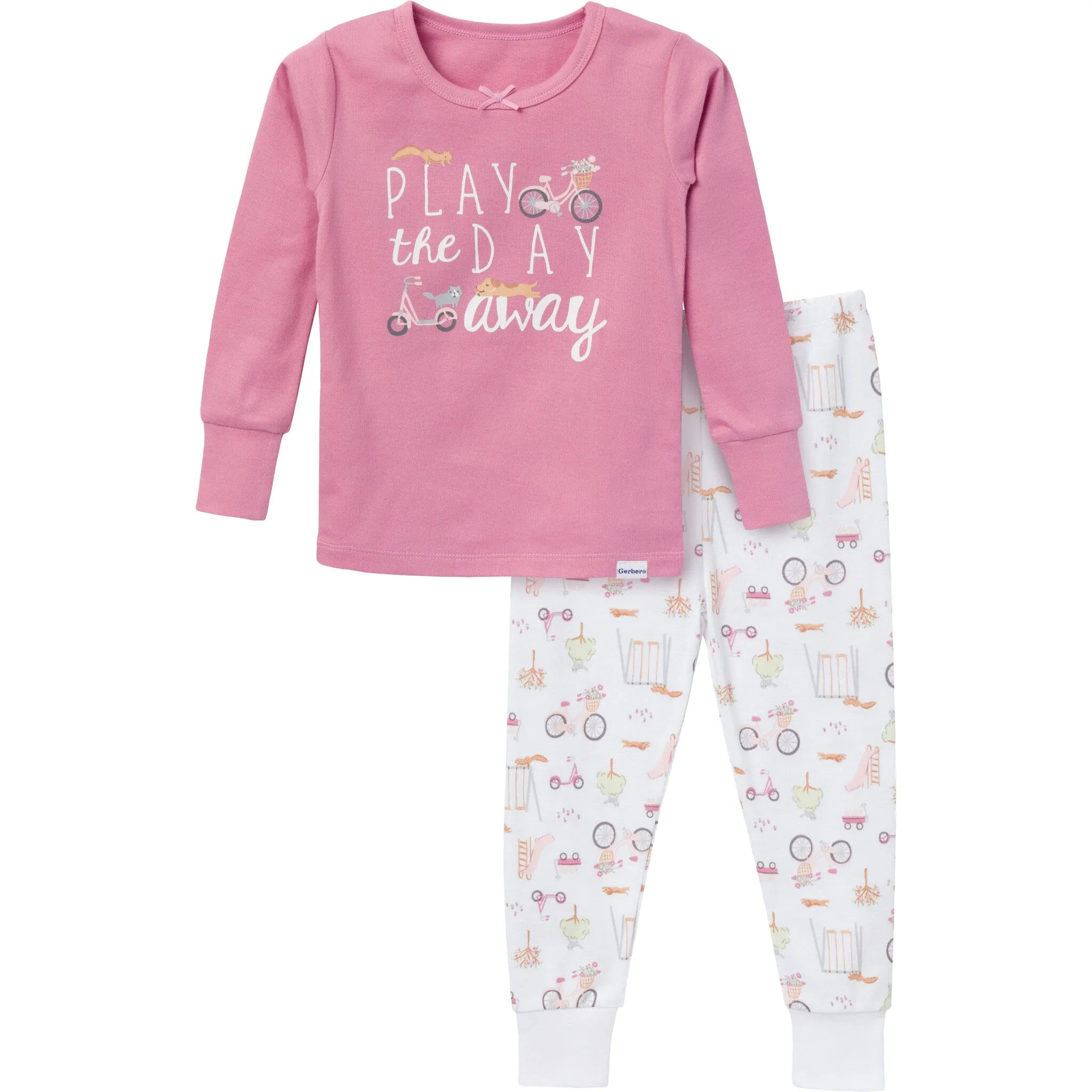 2-Piece Infant & Toddler Girls Playground Long Sleeve Pajama Set Gerber Childrenswea