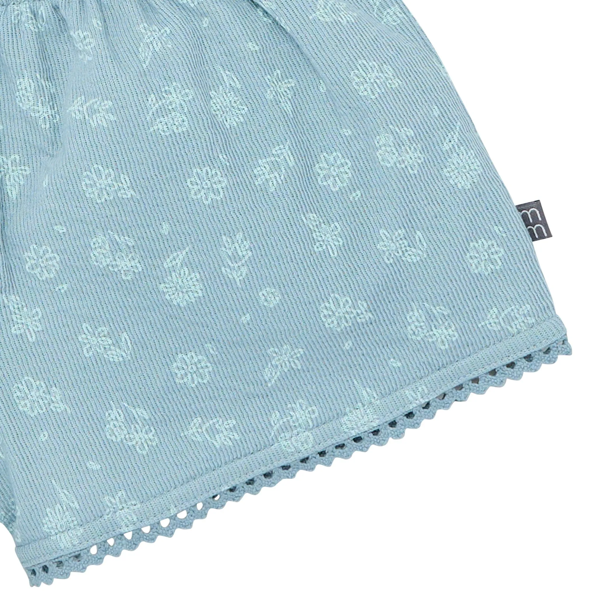 2-Piece Infant & Toddler Girls Teal Floral Top and Shorts Set Gerber Childrenswea