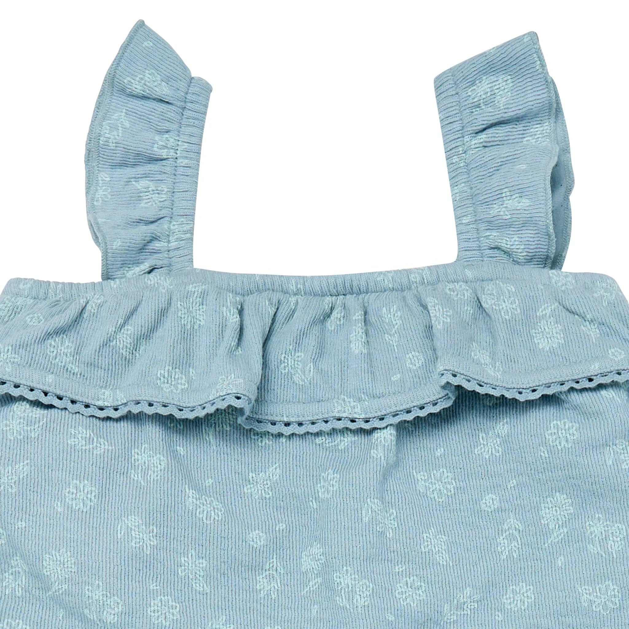 2-Piece Infant & Toddler Girls Teal Floral Top and Shorts Set Gerber Childrenswea