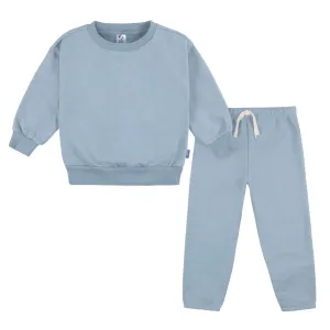 2-Piece Infant & Toddler Neutral Blue Sweatshirt & Pant Set Gerber Childrenswea