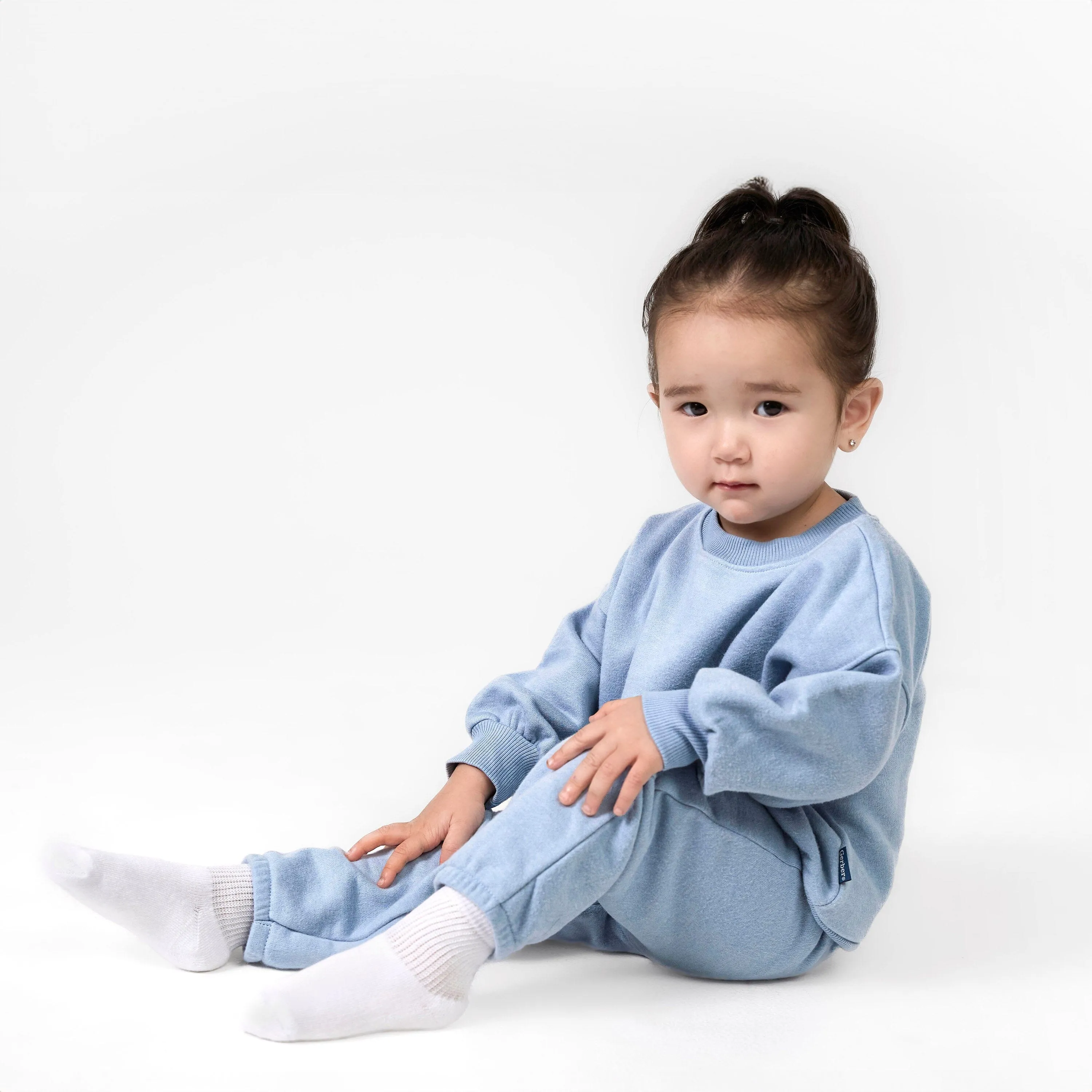2-Piece Infant & Toddler Neutral Blue Sweatshirt & Pant Set Gerber Childrenswea