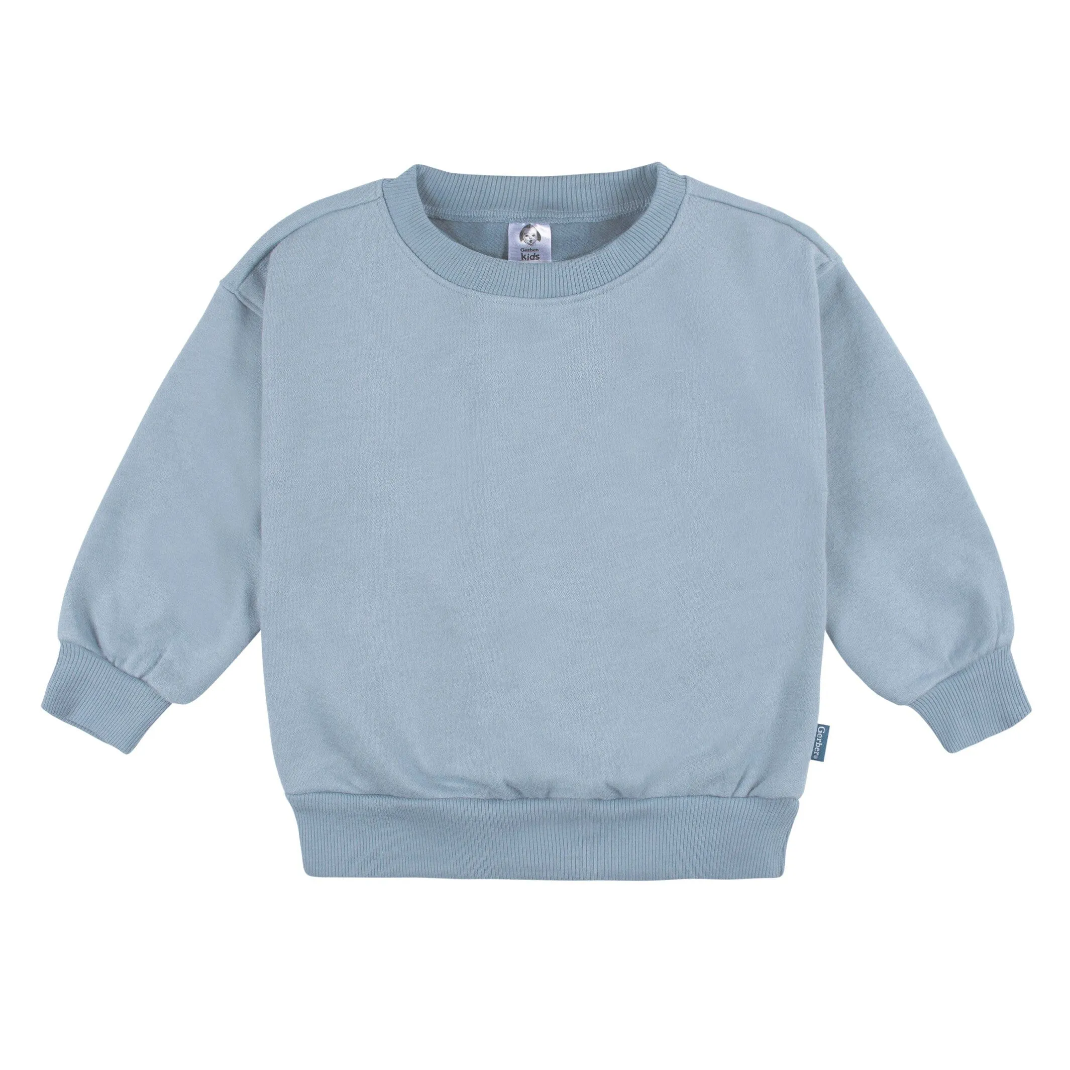 2-Piece Infant & Toddler Neutral Blue Sweatshirt & Pant Set Gerber Childrenswea