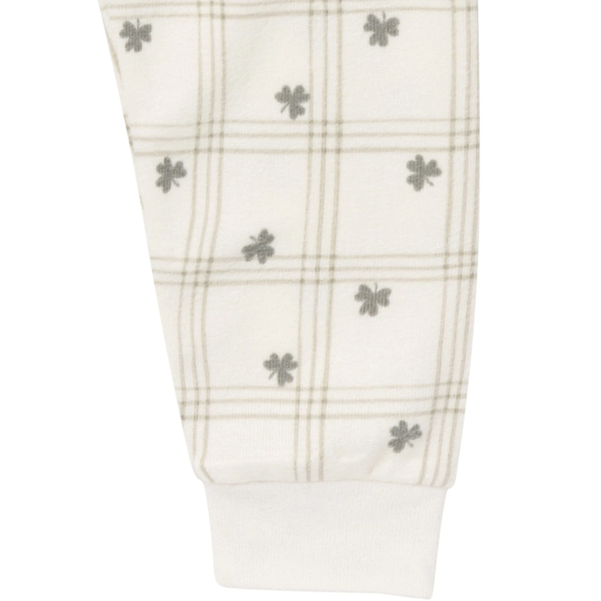 2-Piece Infant & Toddler Neutral Ivory Shamrock Snug Fitting Pajamas Set Gerber Childrenswea