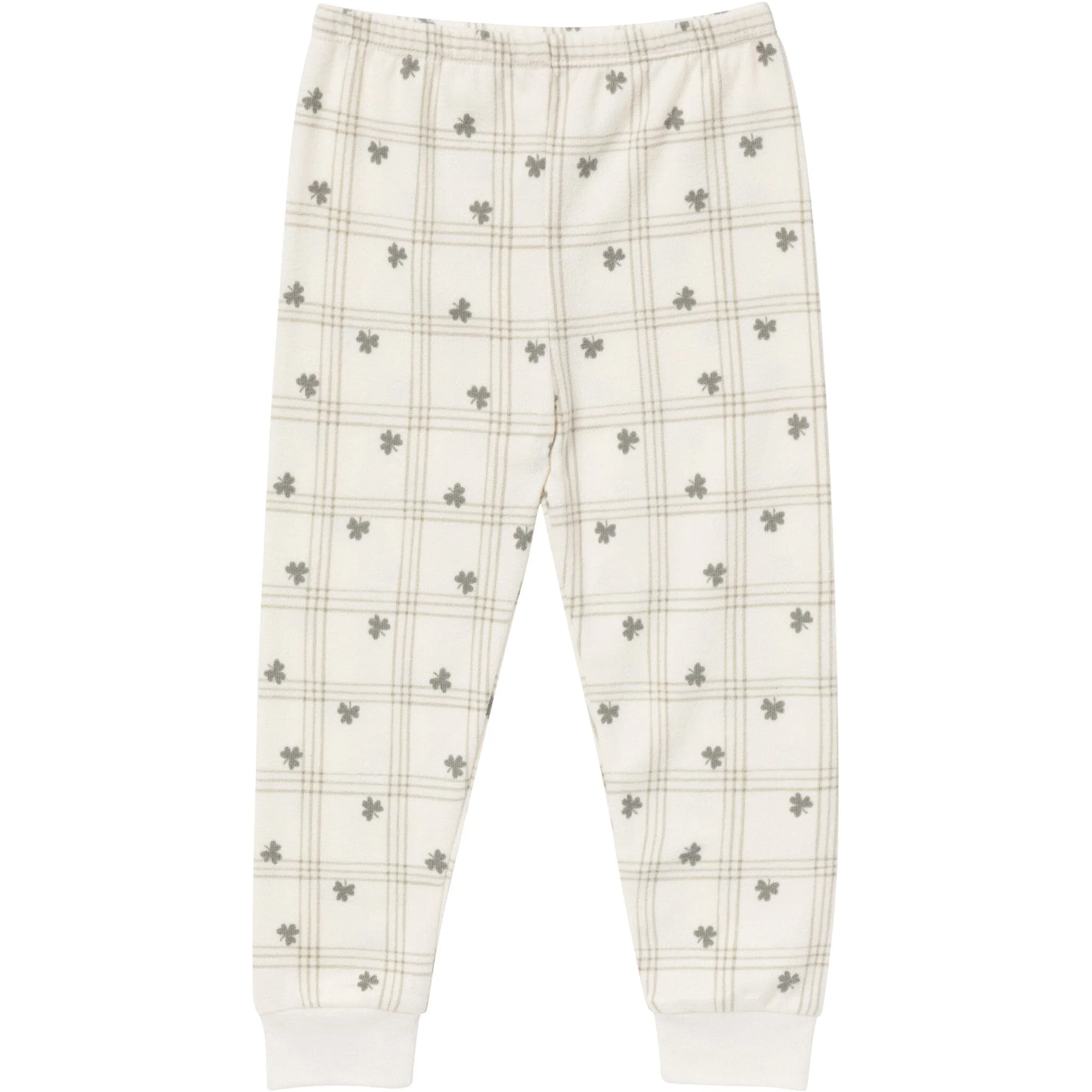 2-Piece Infant & Toddler Neutral Ivory Shamrock Snug Fitting Pajamas Set Gerber Childrenswea