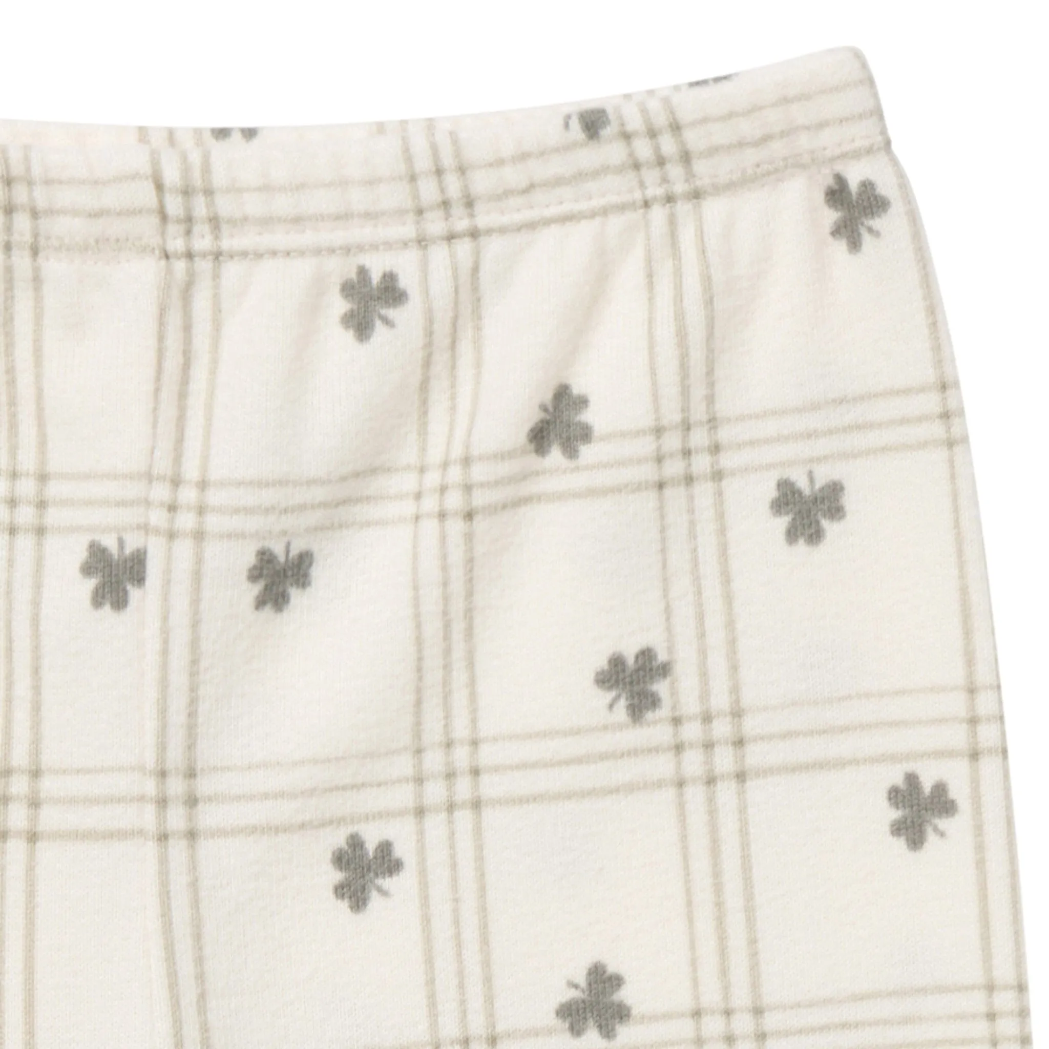 2-Piece Infant & Toddler Neutral Ivory Shamrock Snug Fitting Pajamas Set Gerber Childrenswea