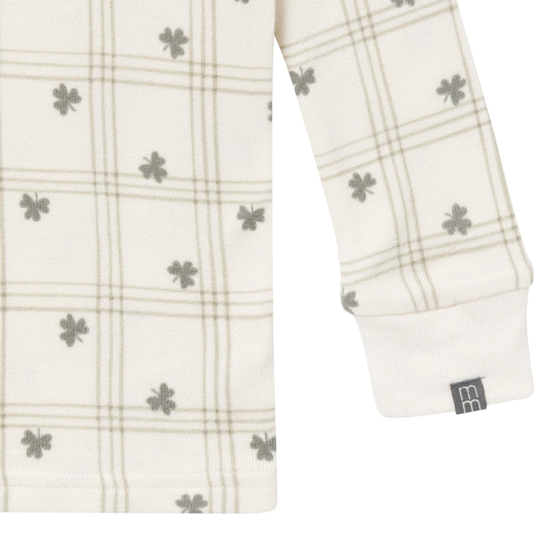 2-Piece Infant & Toddler Neutral Ivory Shamrock Snug Fitting Pajamas Set Gerber Childrenswea