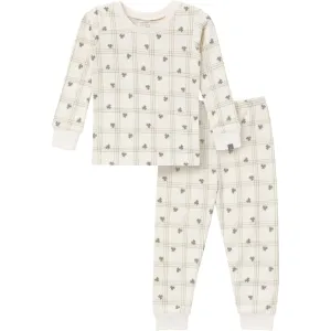 2-Piece Infant & Toddler Neutral Ivory Shamrock Snug Fitting Pajamas Set Gerber Childrenswea