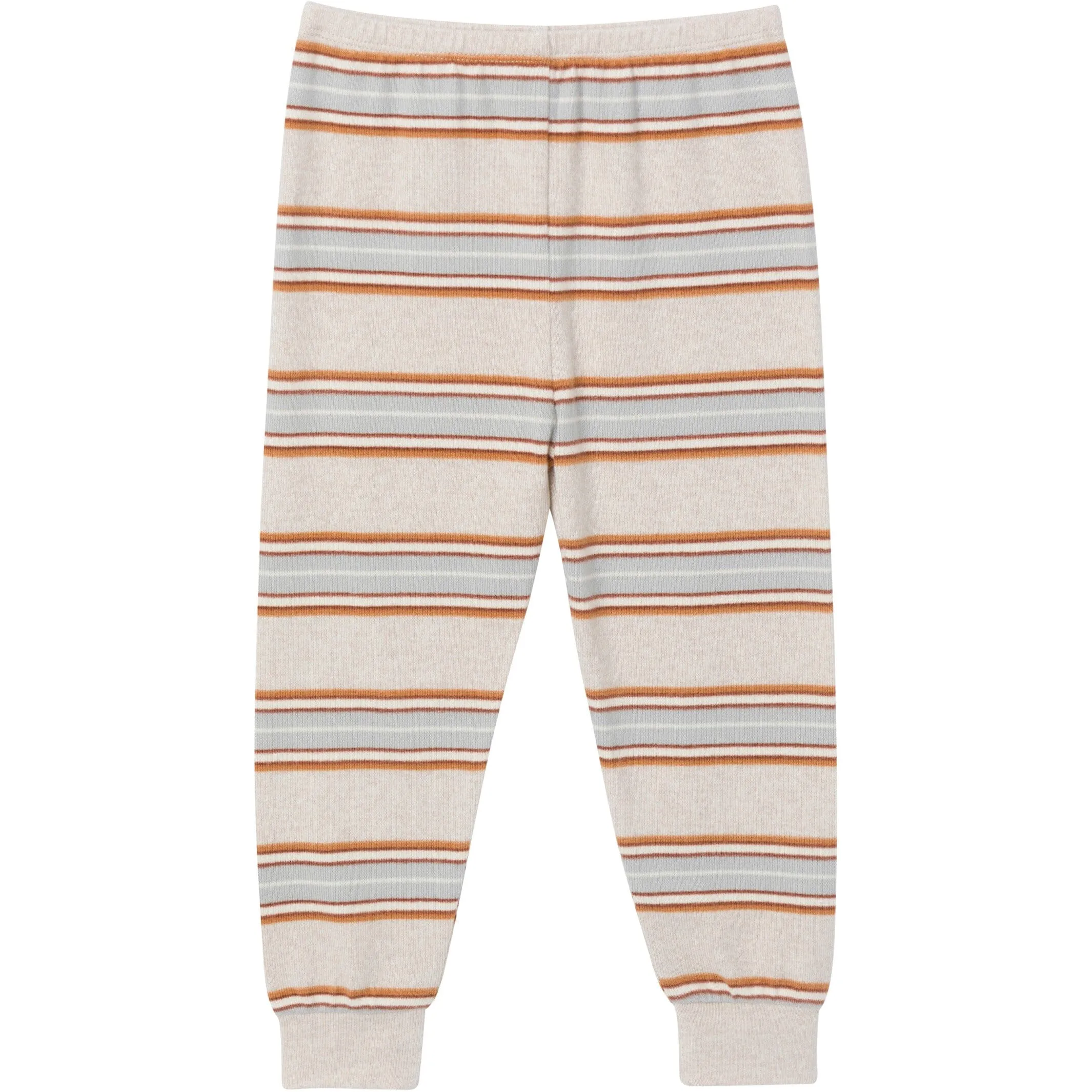 2-Piece Infant & Toddler Neutral Oatmeal Heather Stripe Hacci Pajama Set Gerber Childrenswea
