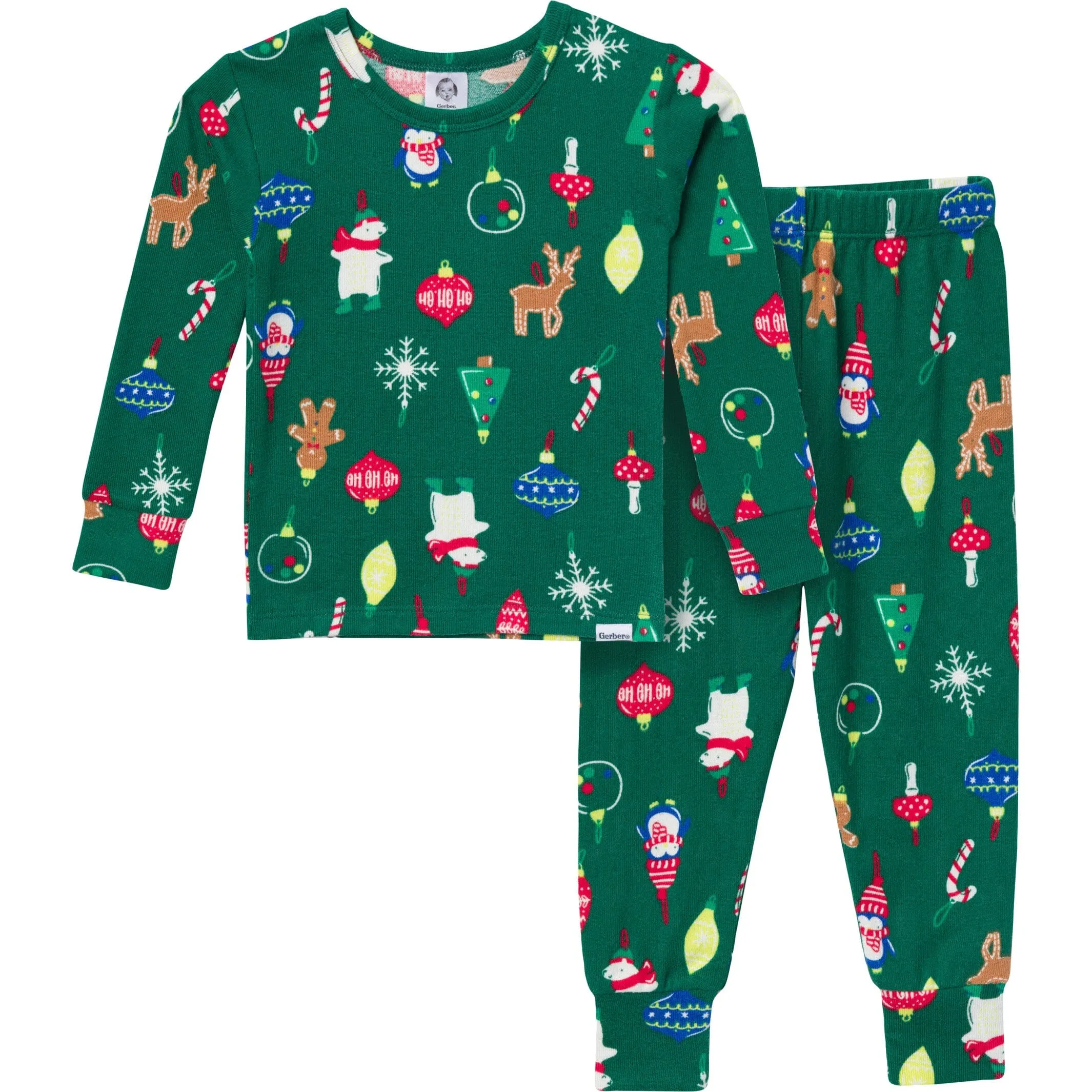 2-Piece Infant & Toddler Neutral Ornaments Hacci Snug Fit Pajama Set Gerber Childrenswea
