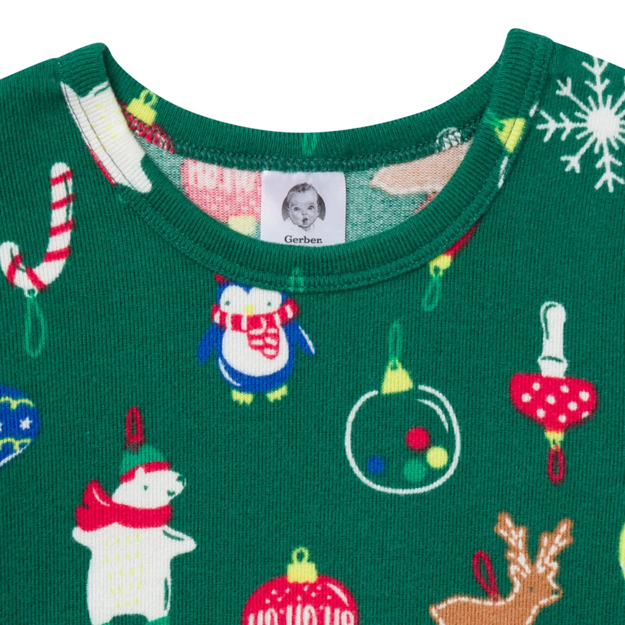 2-Piece Infant & Toddler Neutral Ornaments Hacci Snug Fit Pajama Set Gerber Childrenswea