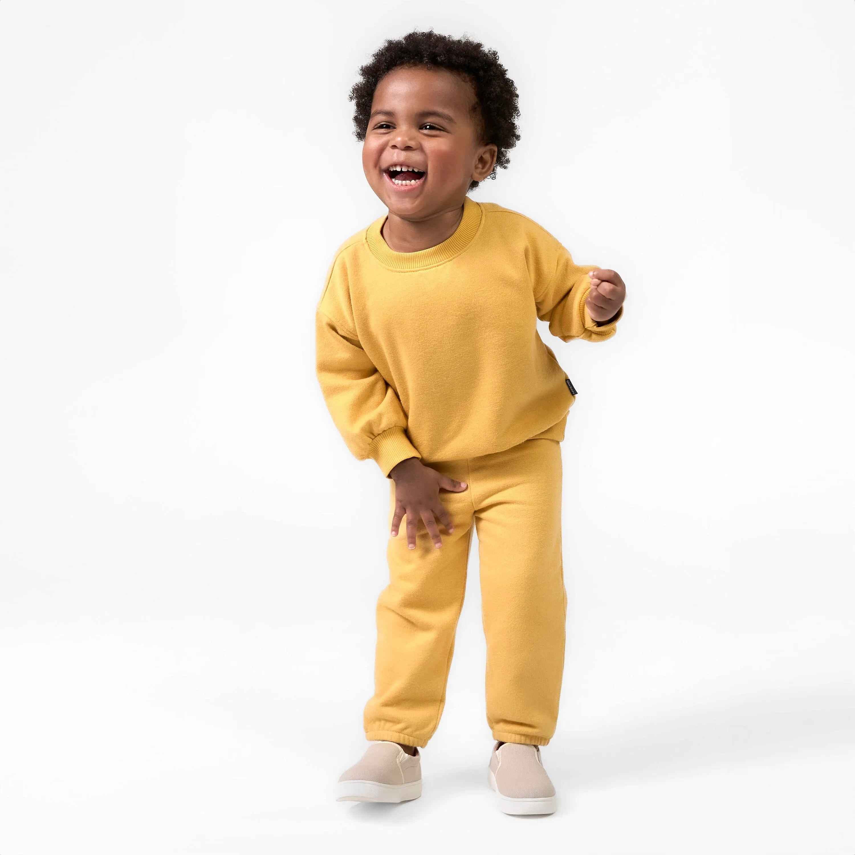 2-Piece Infant & Toddler Neutral Yellow Sweatshirt & Pant Set Gerber Childrenswea