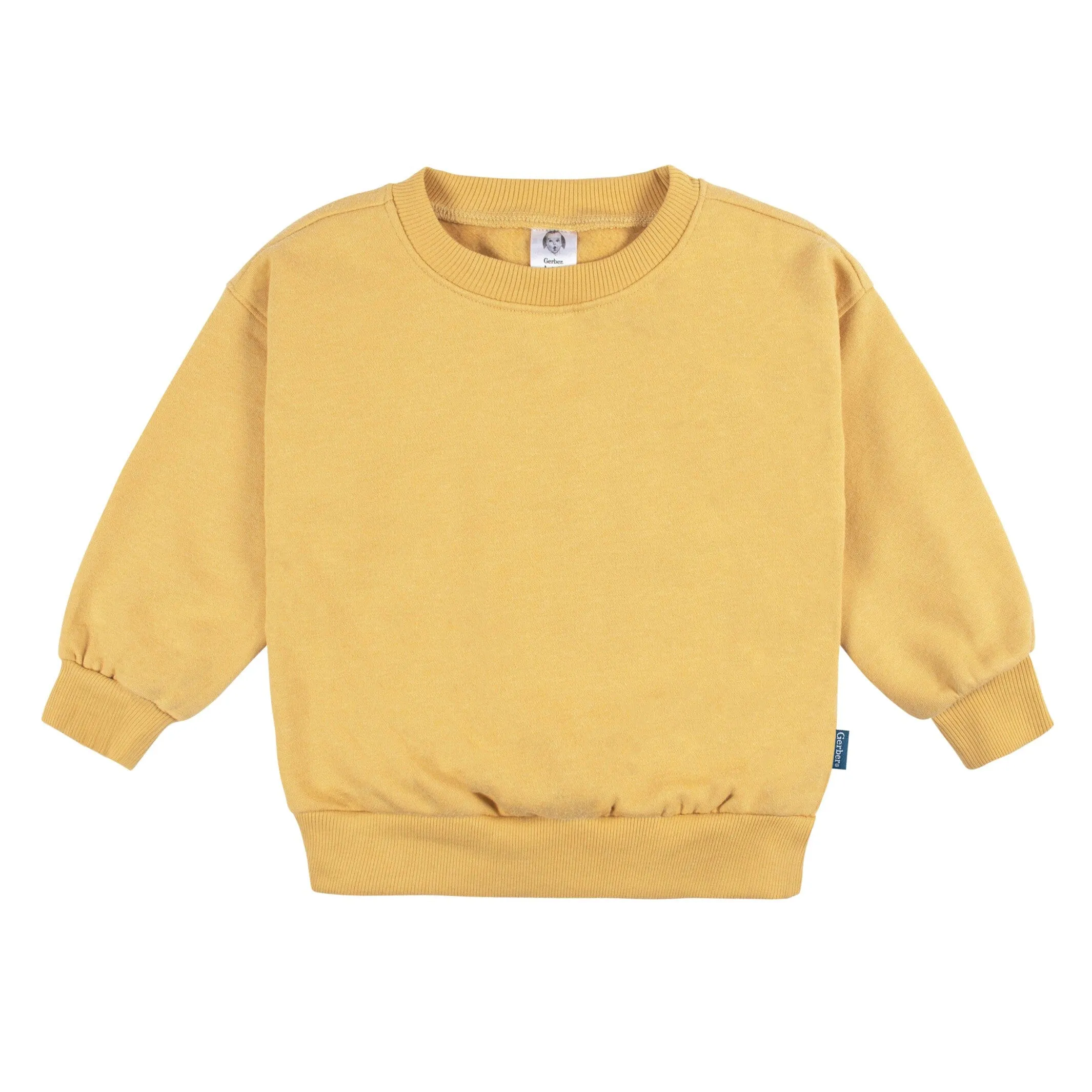 2-Piece Infant & Toddler Neutral Yellow Sweatshirt & Pant Set Gerber Childrenswea
