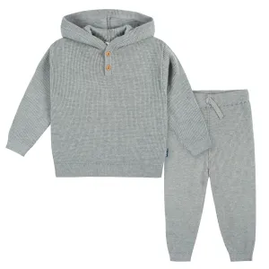 2-Piece Infant and Toddler Boys Heather Gray Sweater Knit Set Gerber Childrenswea