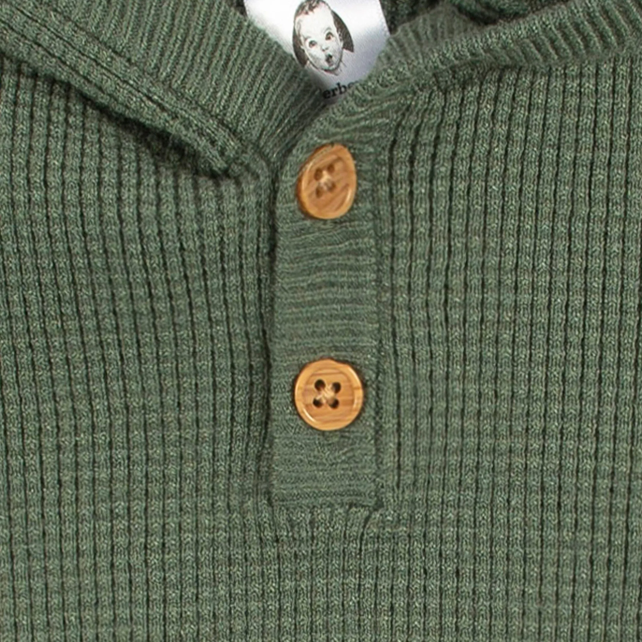 2-Piece Infant and Toddler Boys Olive Green Sweater Knit Set Gerber Childrenswea