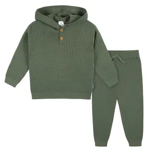 2-Piece Infant and Toddler Boys Olive Green Sweater Knit Set Gerber Childrenswea