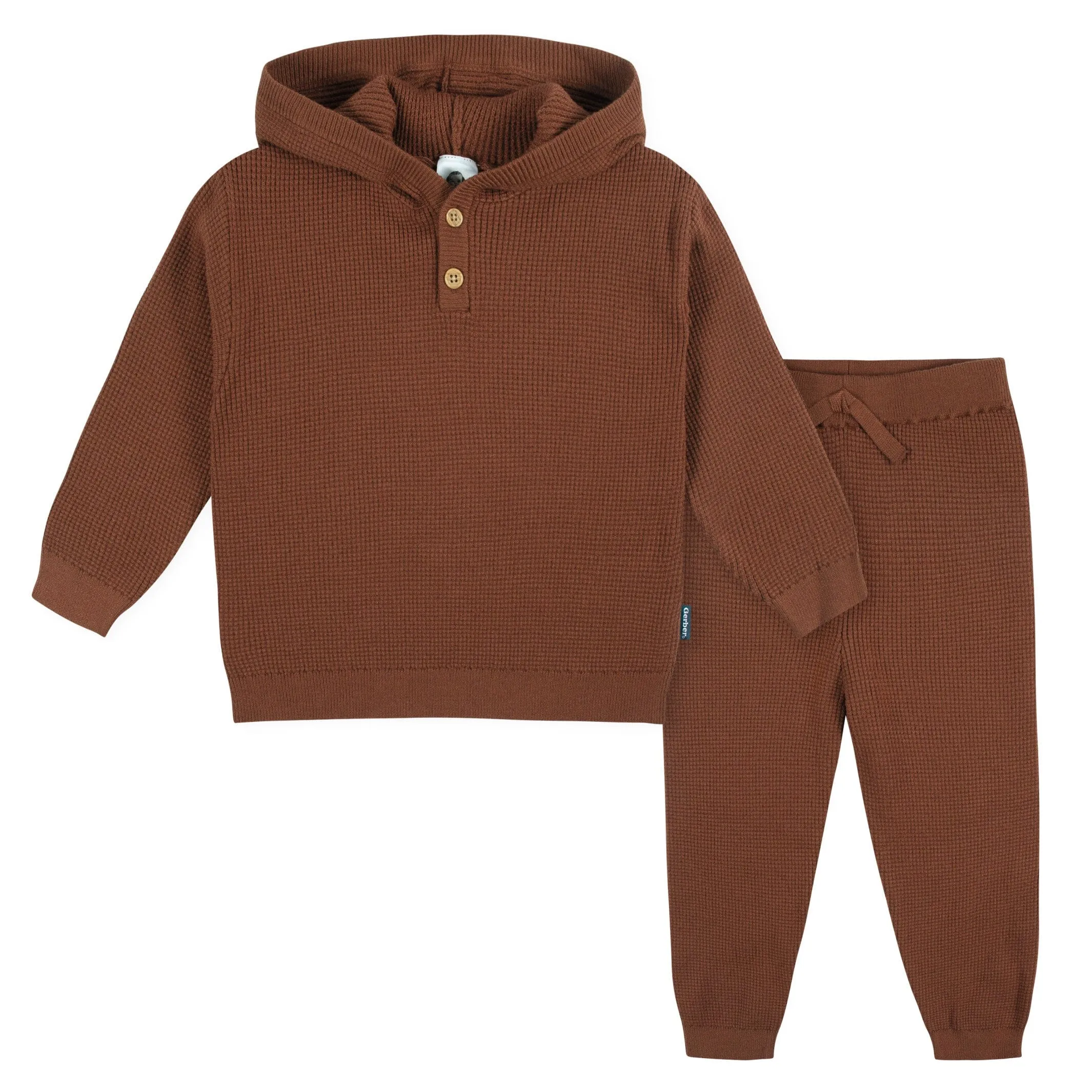2-Piece Infant and Toddler Boys Rust Sweater Knit Set Gerber Childrenswea