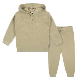 2-Piece Infant and Toddler Boys Tan Sweater Knit Set Gerber Childrenswea