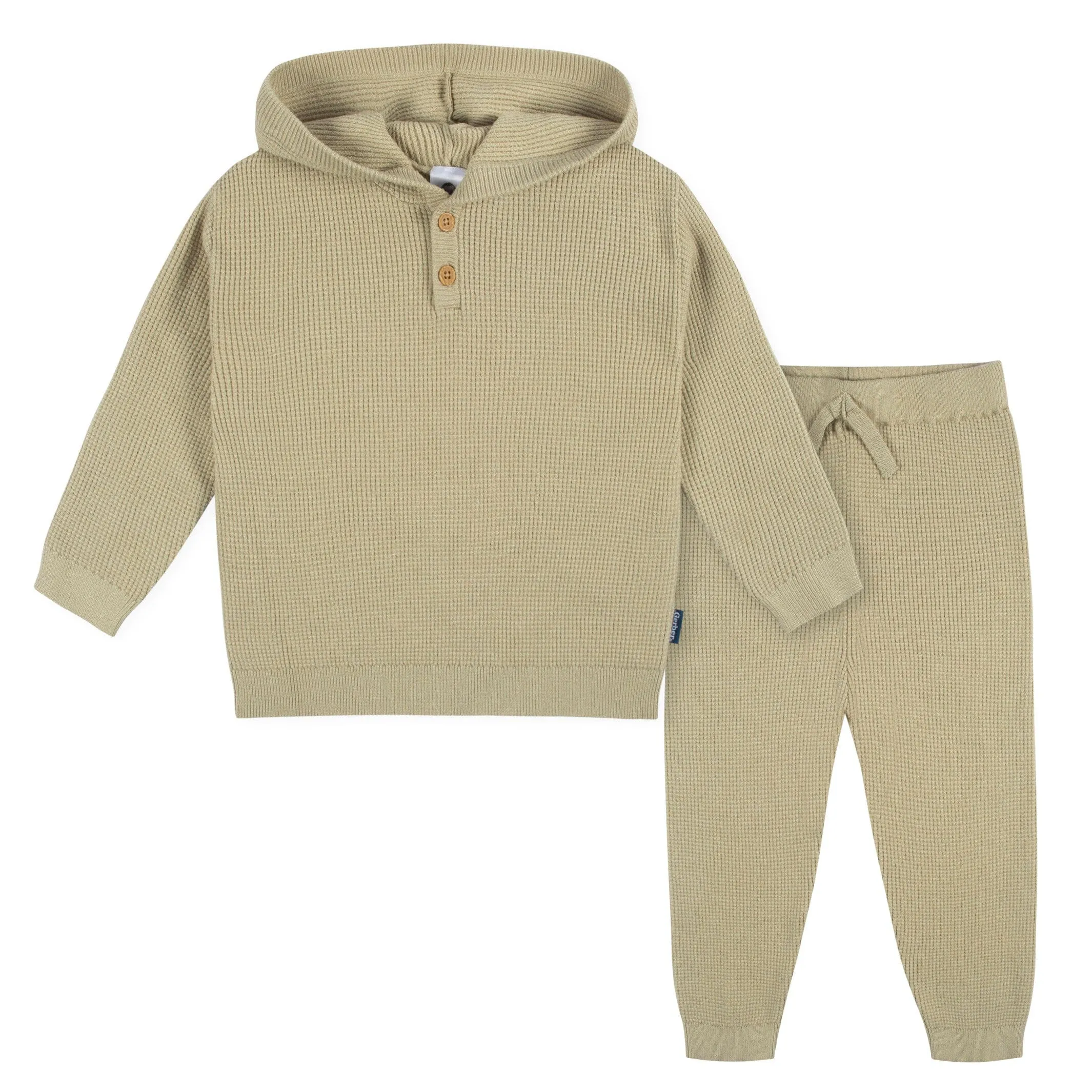 2-Piece Infant and Toddler Boys Tan Sweater Knit Set Gerber Childrenswea