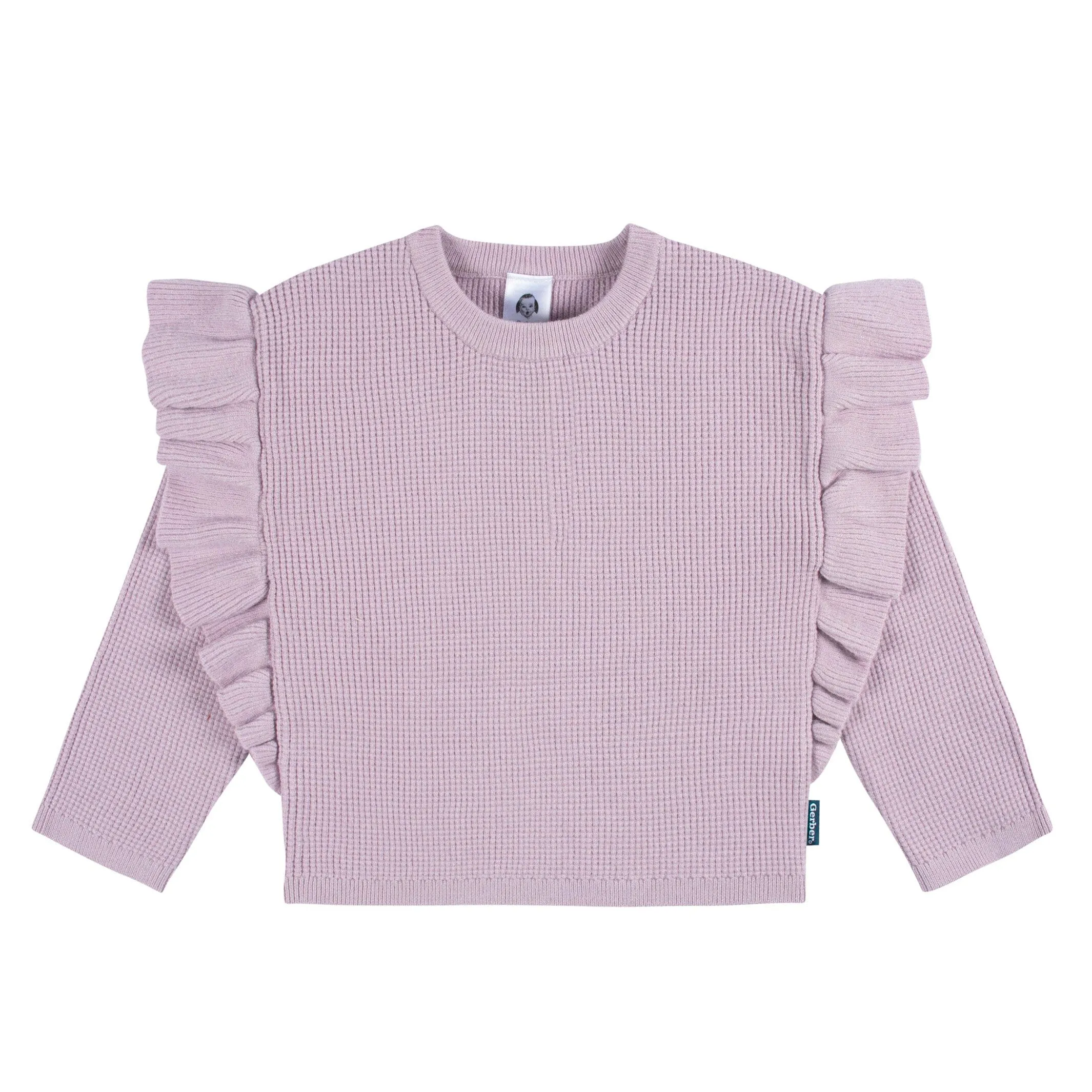 2-Piece Infant and Toddler Girls Lavender Sweater Knit Set Gerber Childrenswea