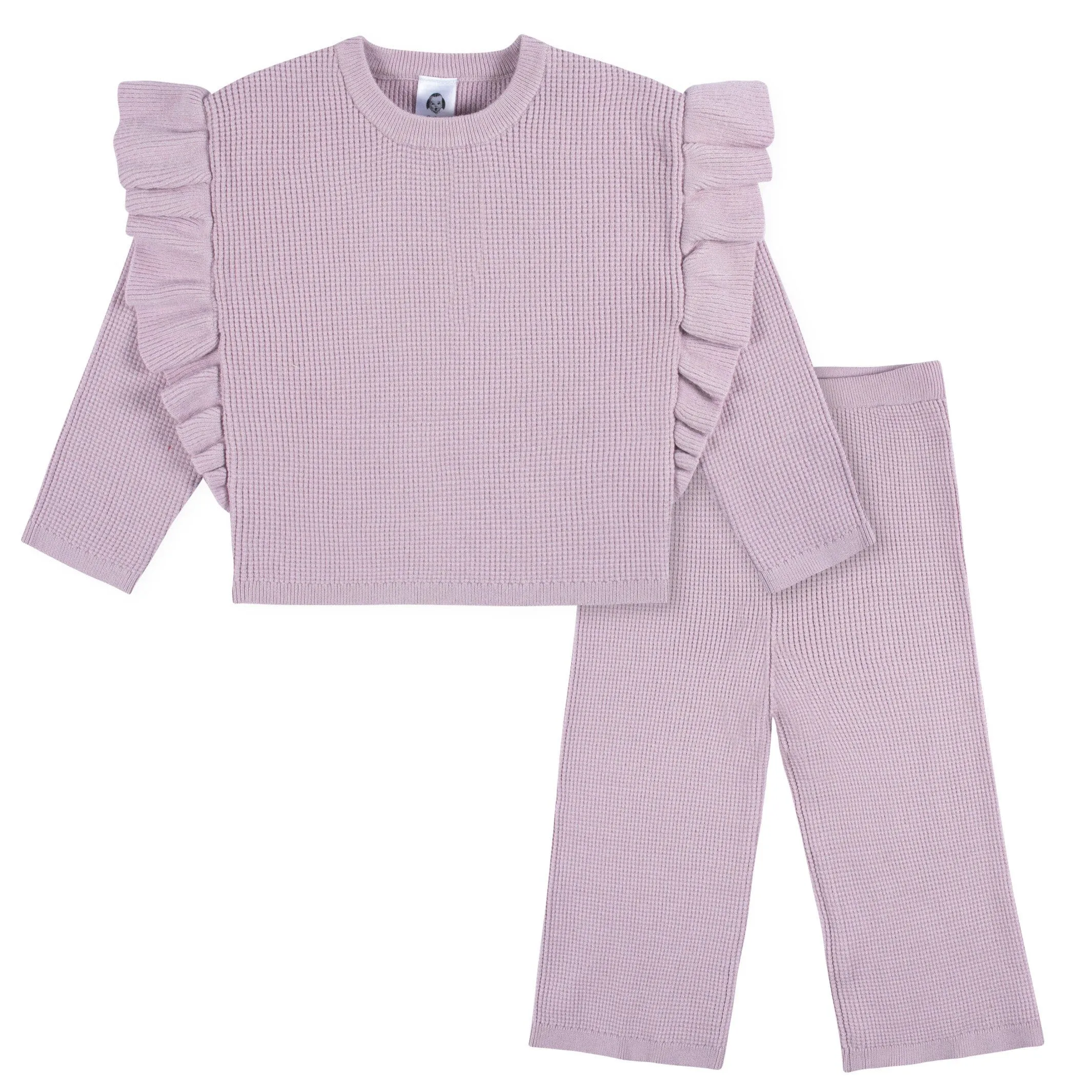 2-Piece Infant and Toddler Girls Lavender Sweater Knit Set Gerber Childrenswea