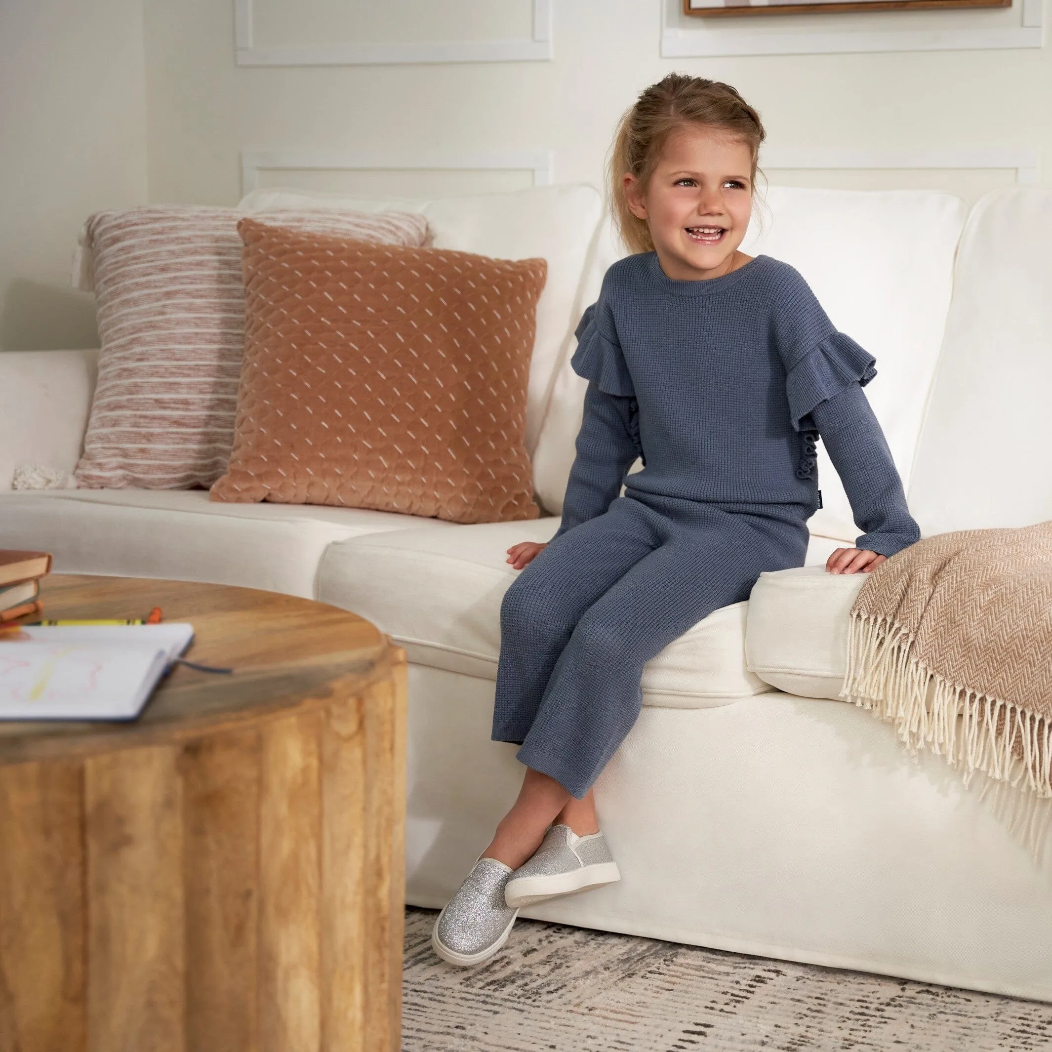 2-Piece Infant and Toddler Girls Teal Sweater Knit Set Gerber Childrenswea