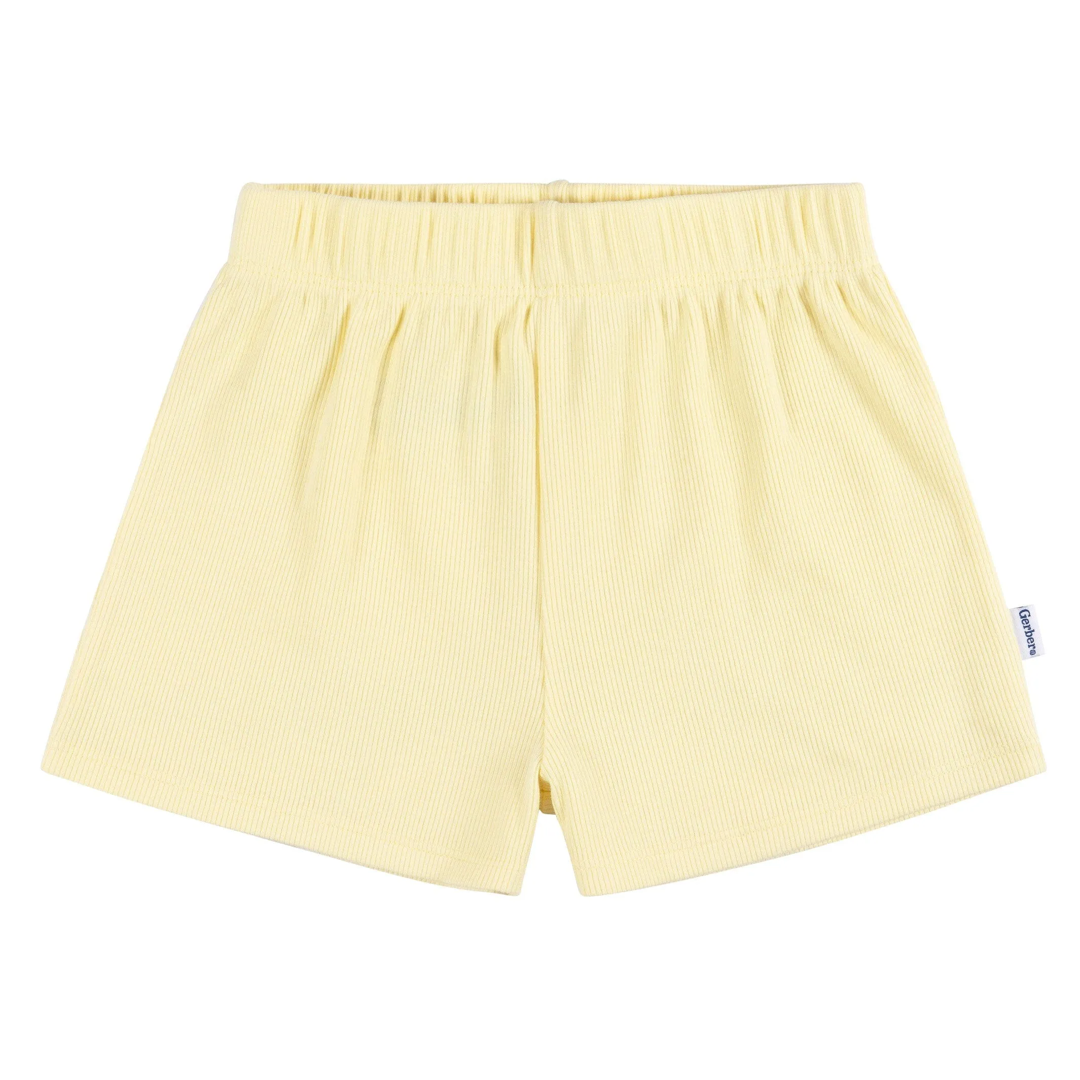 2-Piece Infant and Toddler Girls Yellow Tank Top & Shorts Set Gerber Childrenswea