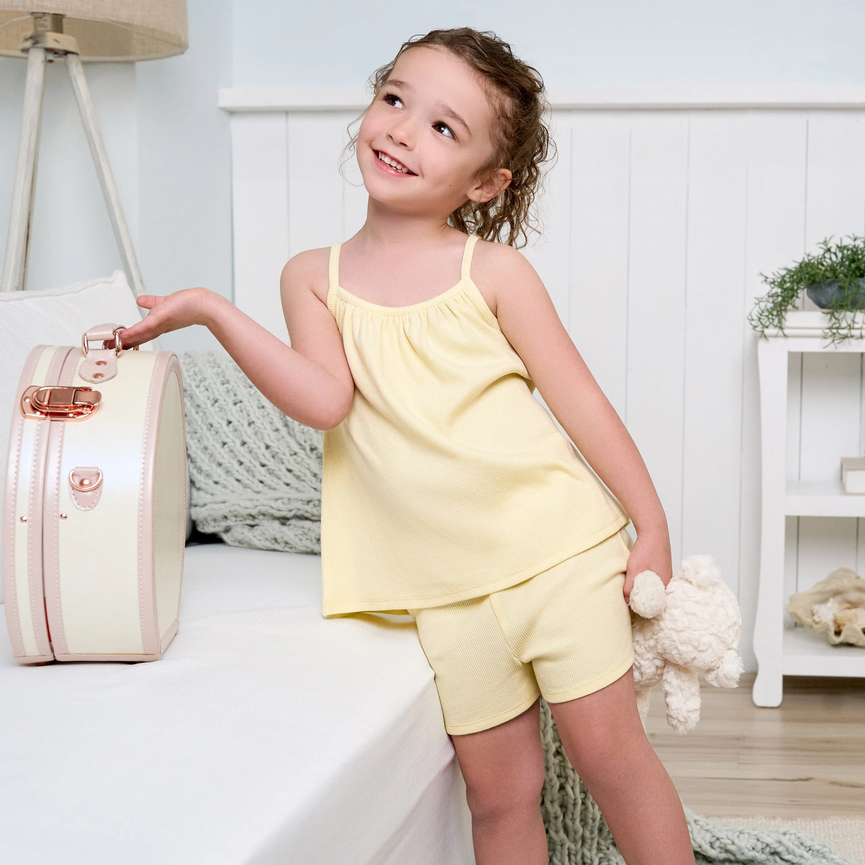 2-Piece Infant and Toddler Girls Yellow Tank Top & Shorts Set Gerber Childrenswea