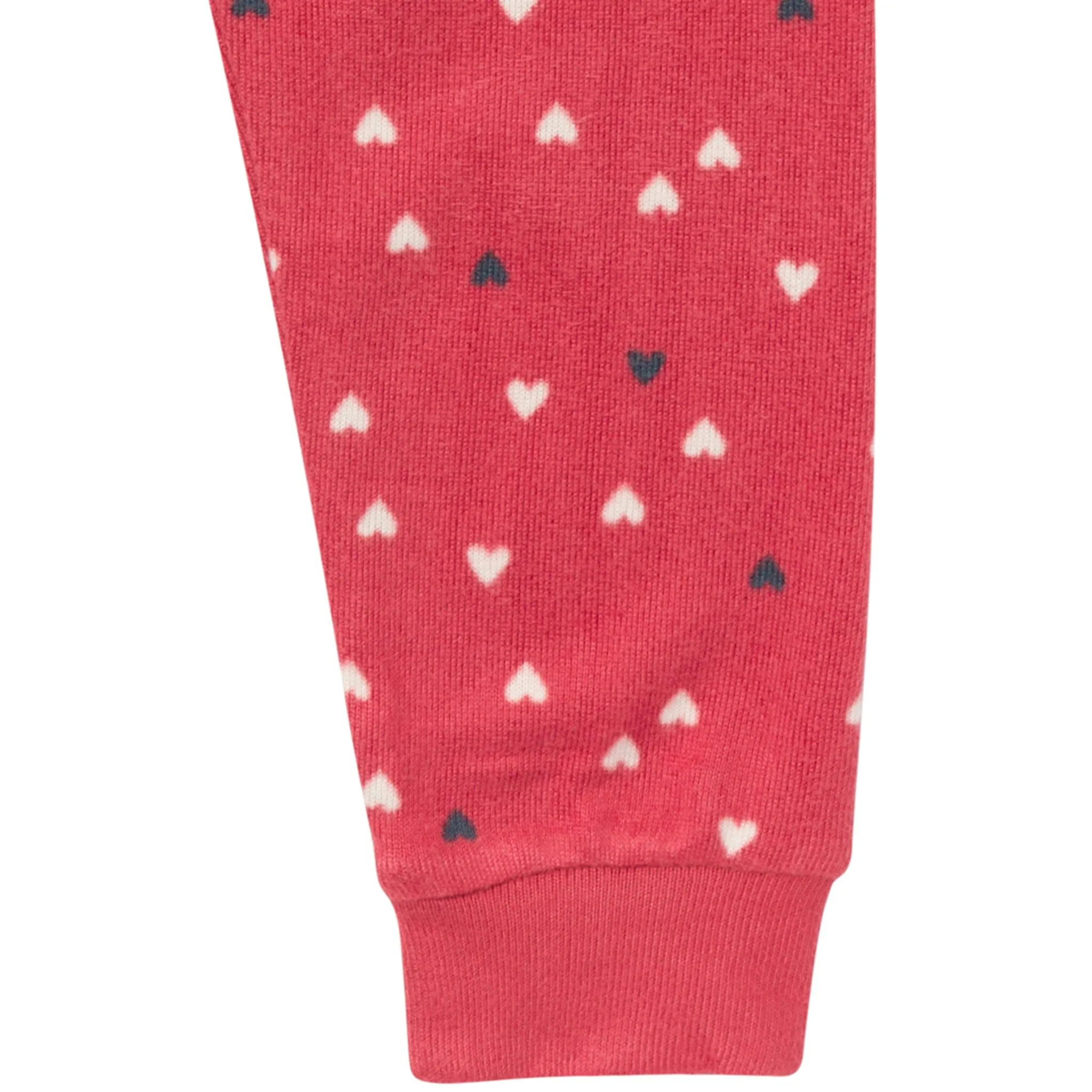 2-Piece Infant and Toddler Neutral Red Hearts Snug Fitting Pajamas Gerber Childrenswea