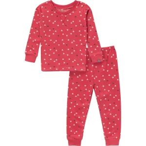 2-Piece Infant and Toddler Neutral Red Hearts Snug Fitting Pajamas Gerber Childrenswea