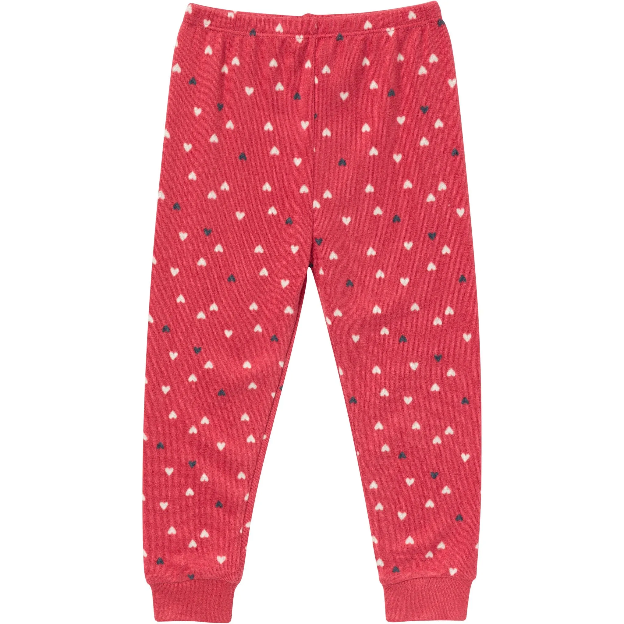 2-Piece Infant and Toddler Neutral Red Hearts Snug Fitting Pajamas Gerber Childrenswea