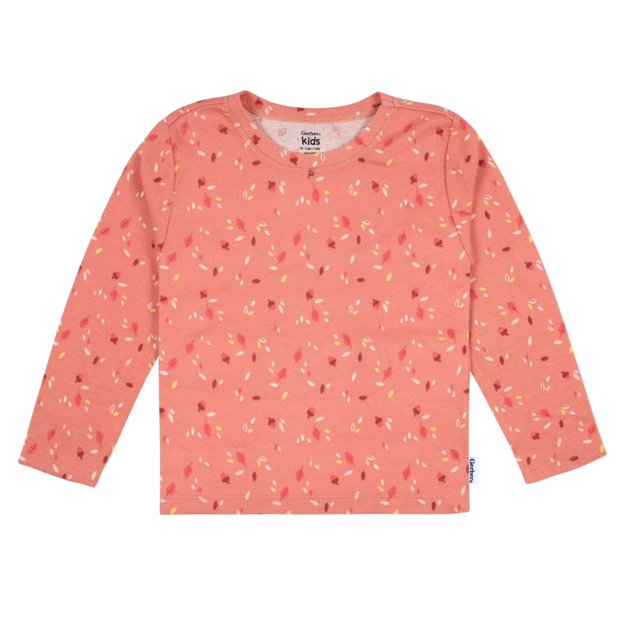 2-Piece Infant Girls Orange Leaves Jumper & Top Set Gerber Childrenswea