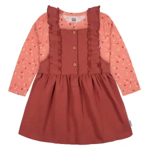 2-Piece Infant Girls Orange Leaves Jumper & Top Set Gerber Childrenswea