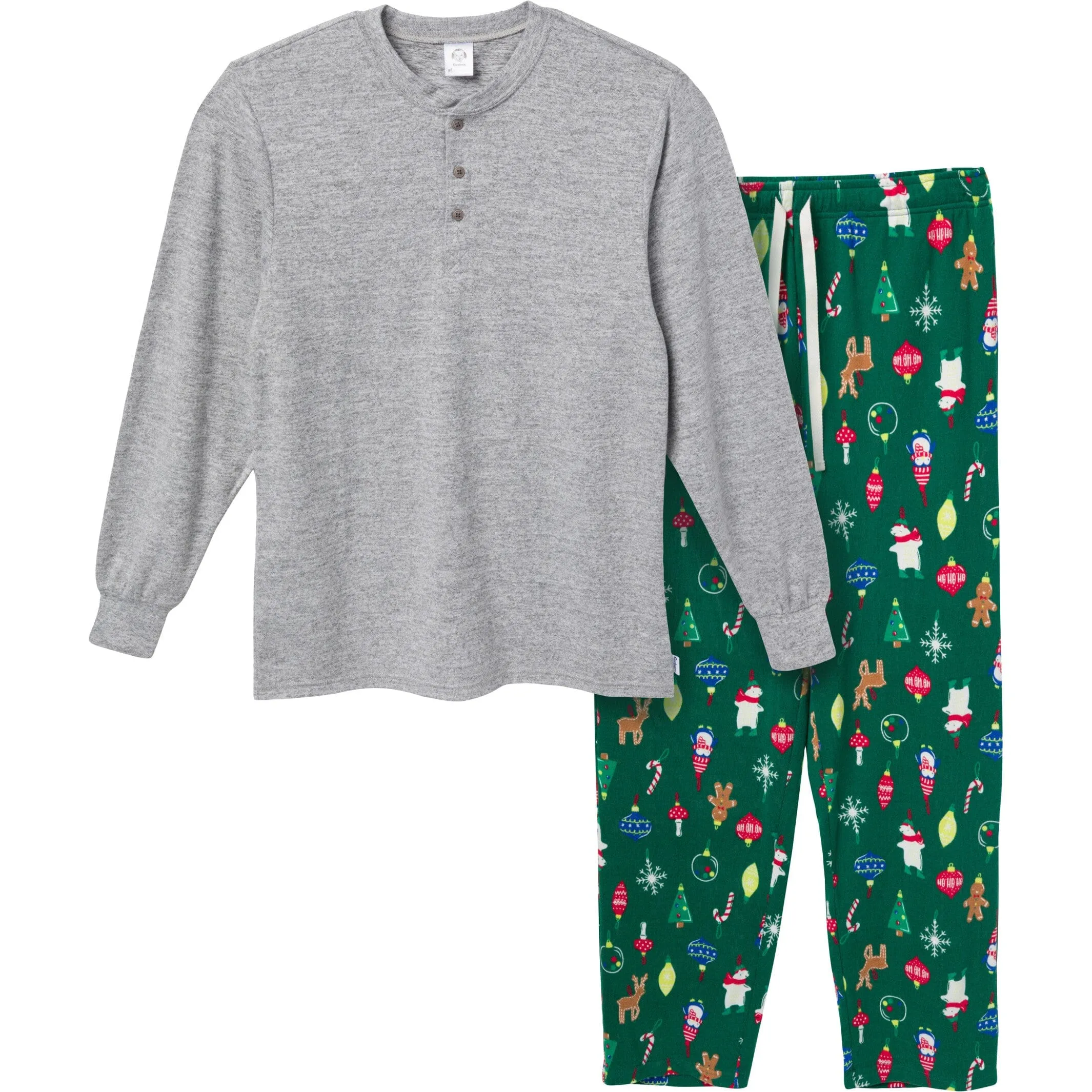 2-Piece Men's Ornaments Hacci Pajama Set Gerber Childrenswea
