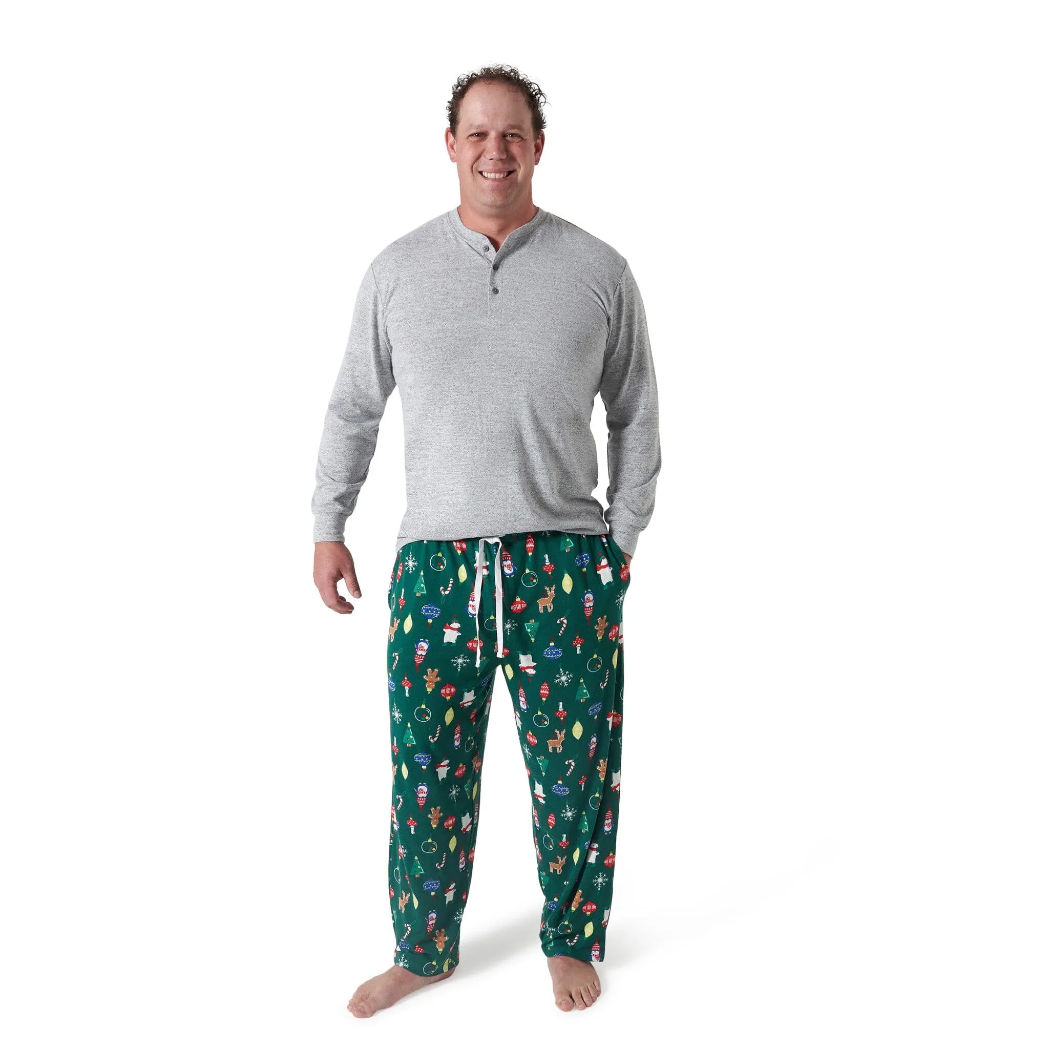 2-Piece Men's Ornaments Hacci Pajama Set Gerber Childrenswea
