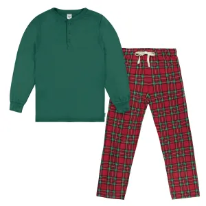2-Piece Men's Stewart Plaid Hacci Pajama Set Gerber Childrenswea