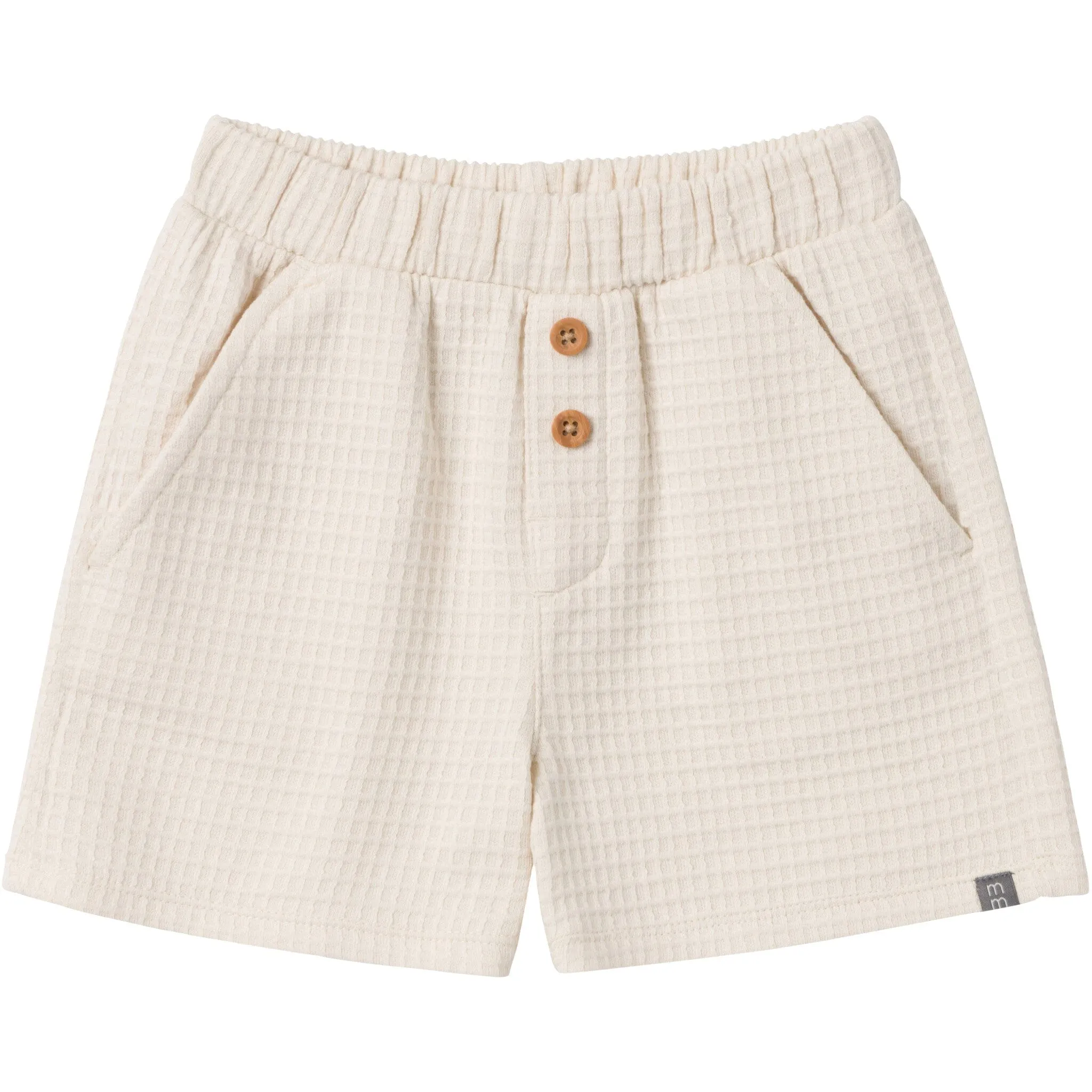 2-Piece Toddler Boys Beige Johnny Collar Shirt and Shorts Set Gerber Childrenswea