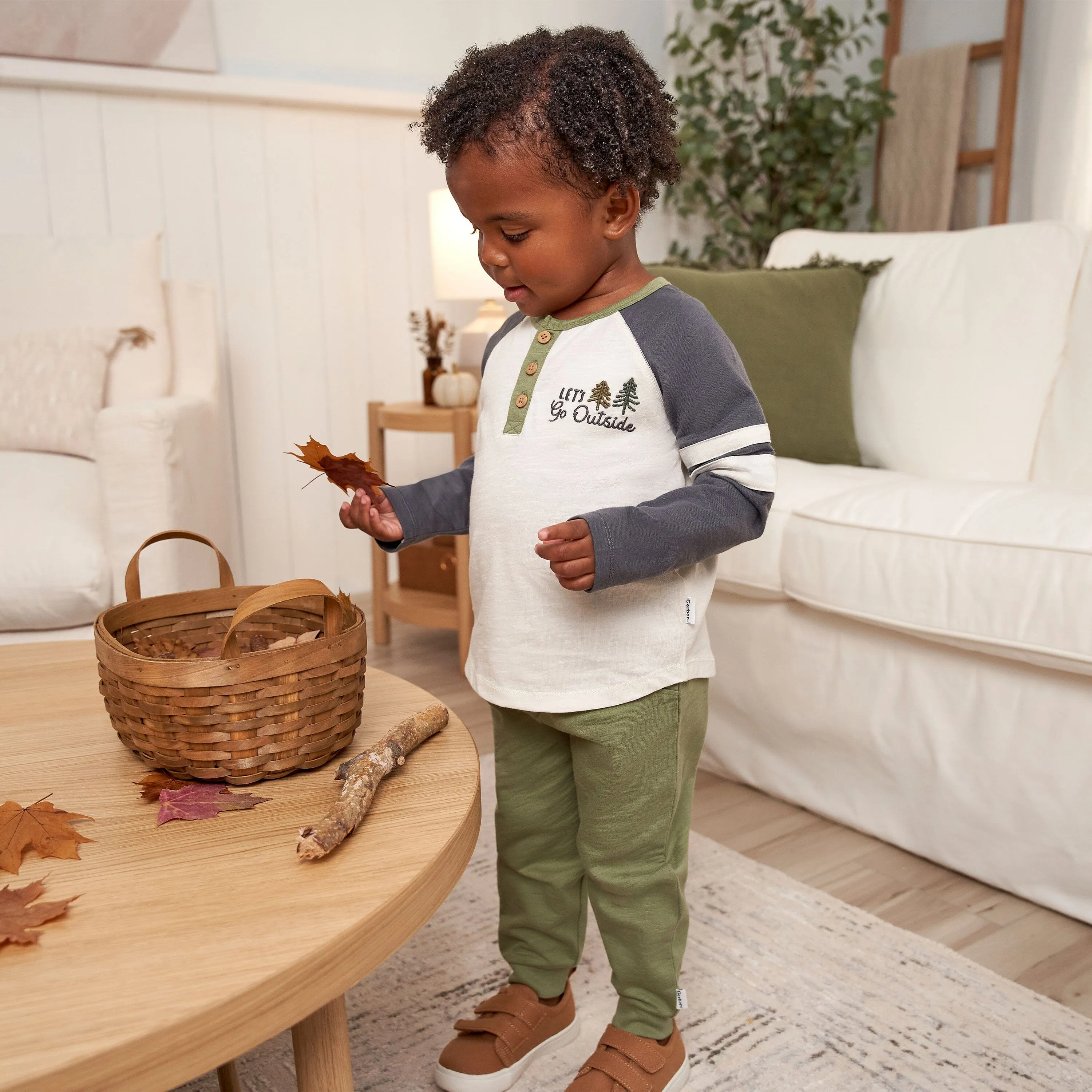 2-Piece Toddler Boys Let's Go Outside Top & Joggers Set Gerber Childrenswea