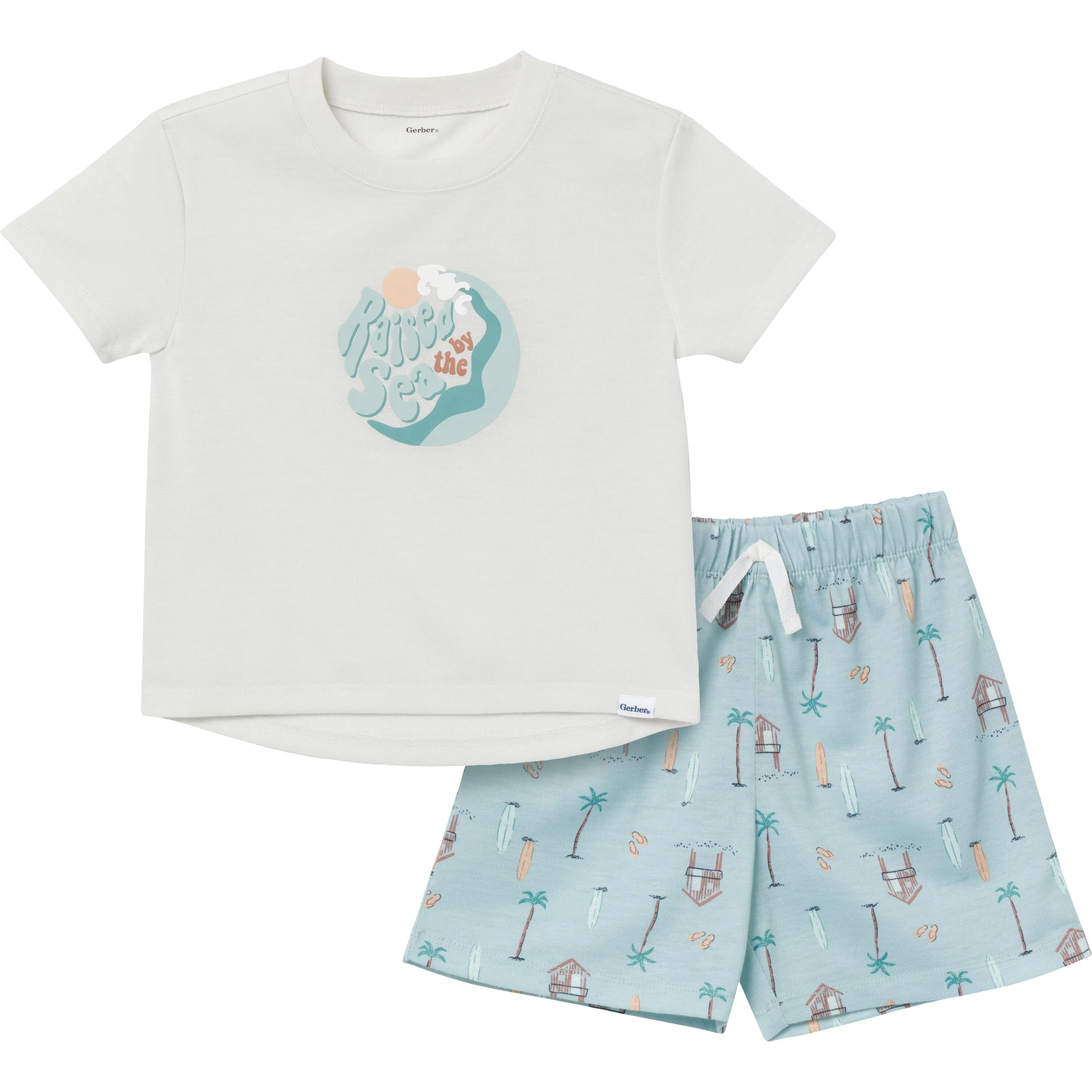 2-Piece Toddler Boys Sea Pajama Shorts Set Gerber Childrenswea