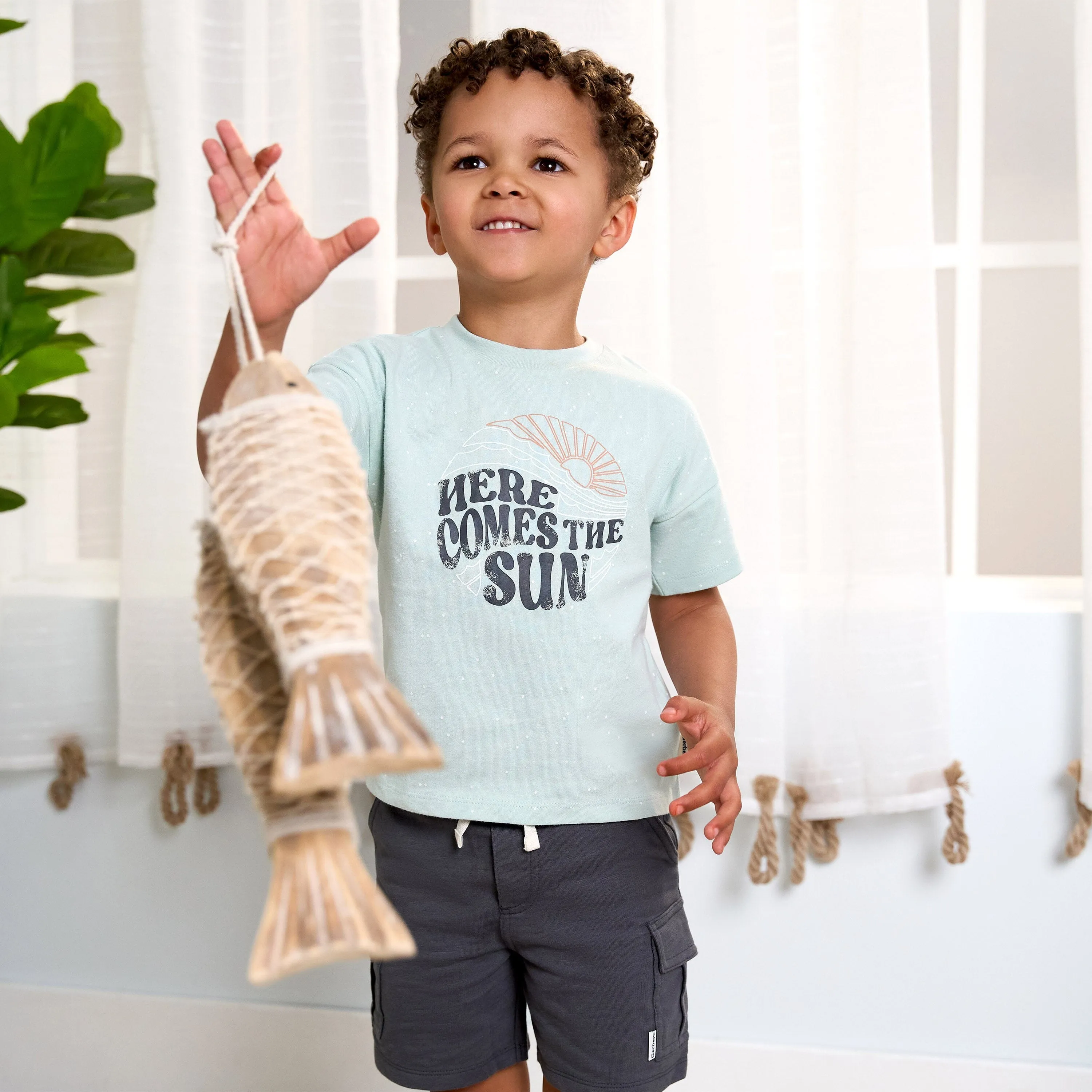 2-Piece Toddler Boys Sun T-Shirt & Cargo Shorts Set Gerber Childrenswea