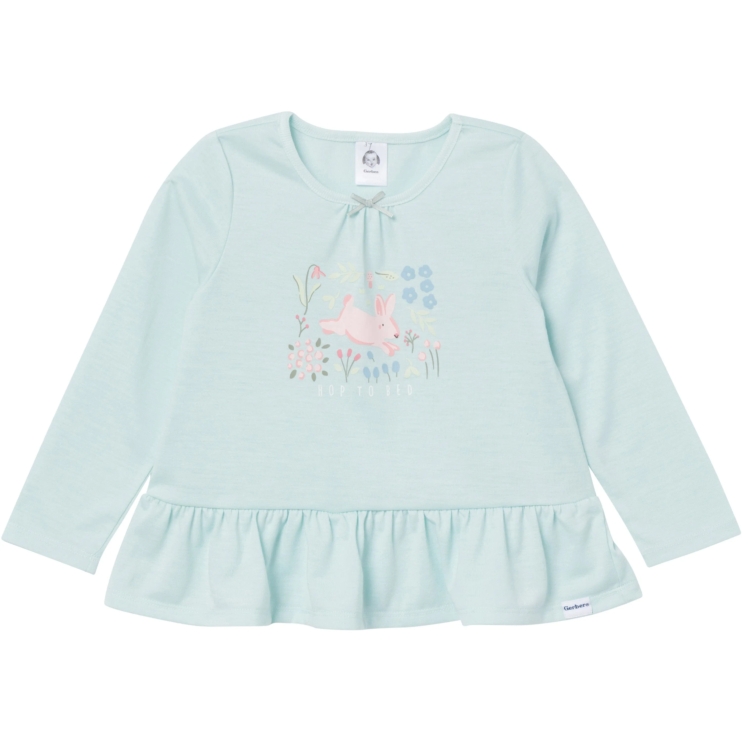 2-Piece Toddler Girls Bunny Peplum Pajama Set Gerber Childrenswea