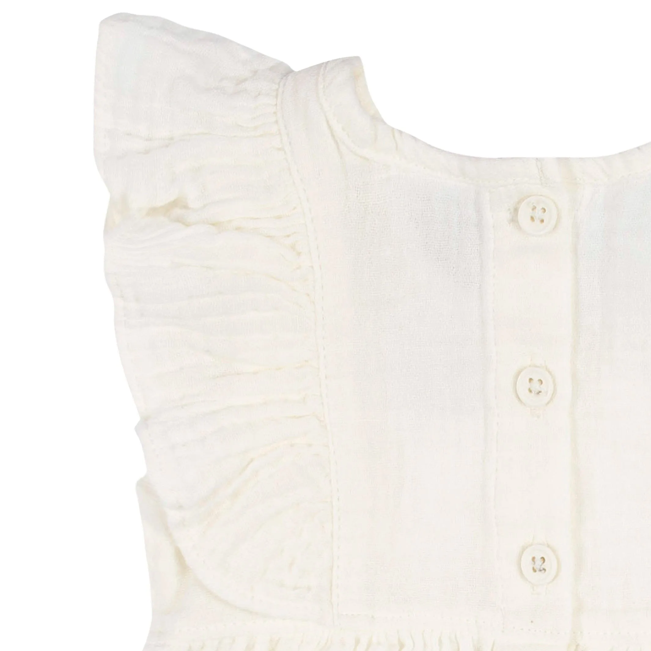 2-Piece Toddler Girls Ivory Gauze Dress & Diaper Cover Set Gerber Childrenswea